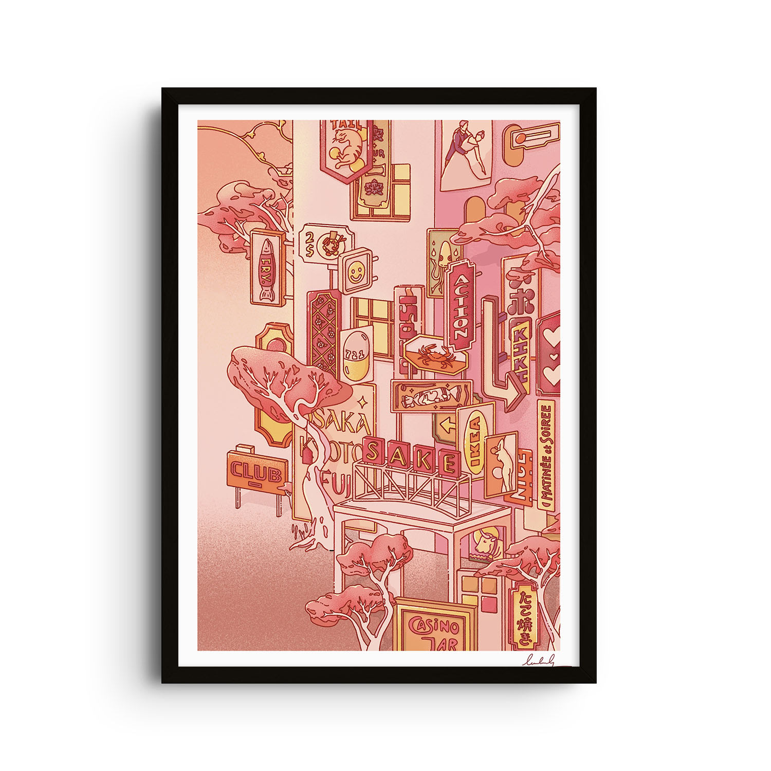 East Side Studio London Neutrals / Yellow / Orange Sunset - Forest Of Consumables Two - Giclee Fine Art Print - Small In Yellow/orange