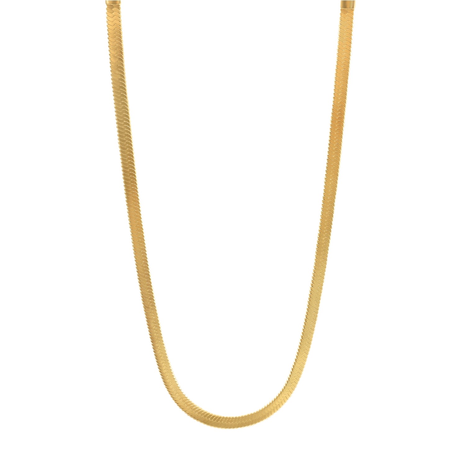 Women’s Alezae - 18K Gold Plated Herringbone Chain Necklace La Cte Club