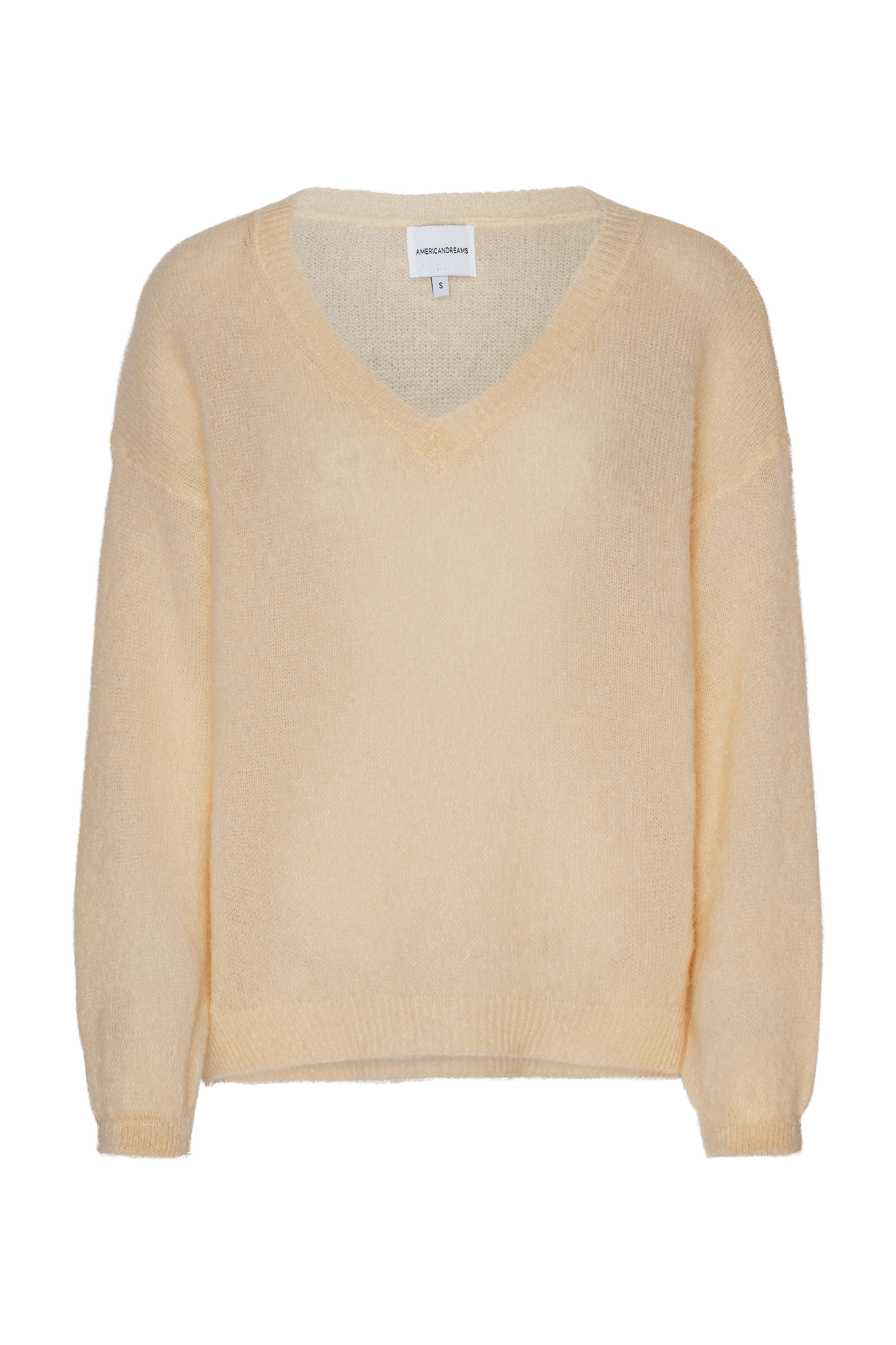 Americandreams Women's Yellow / Orange Silja V Neck Knit Almond