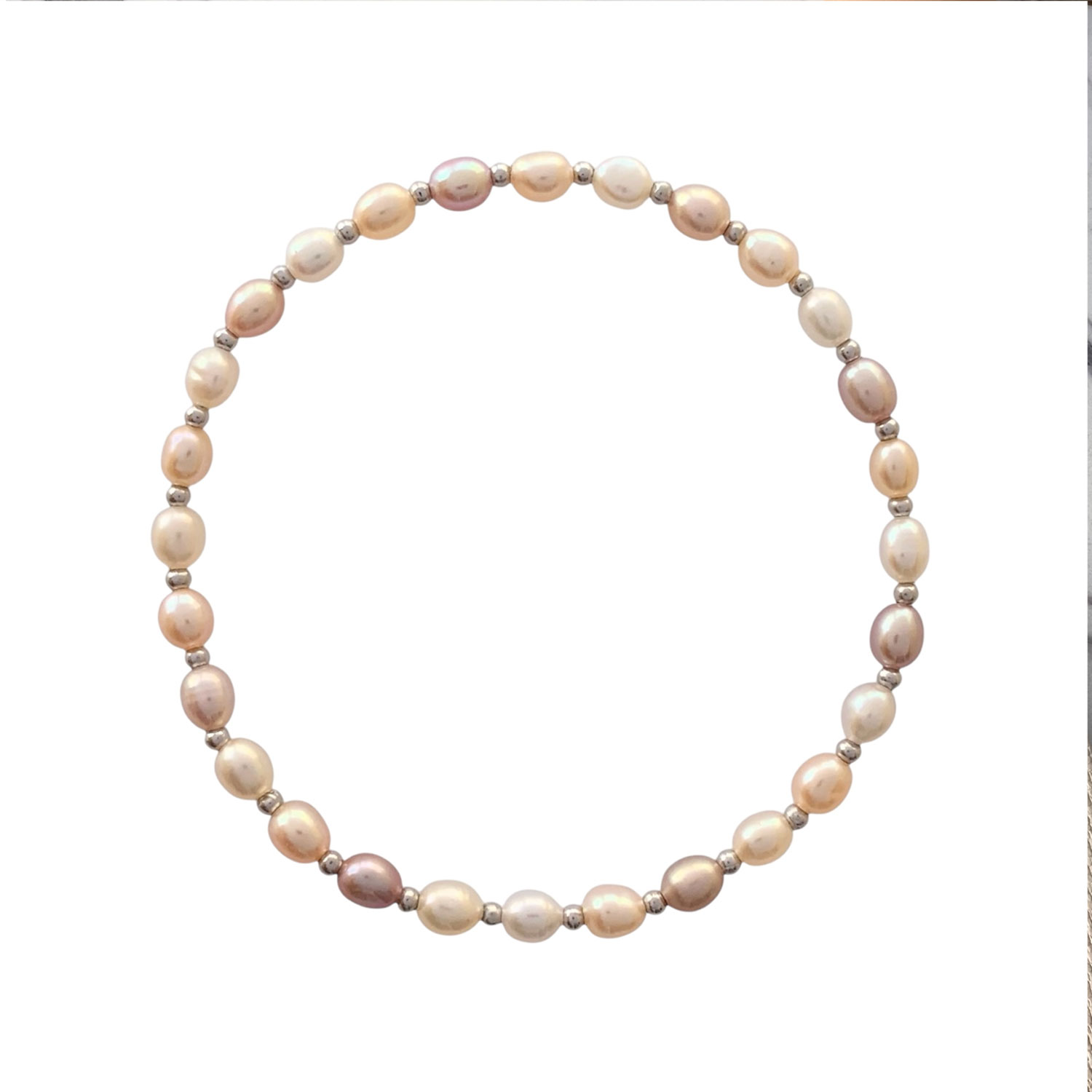 Neshi Designs Women's Pink / White / Orange Mermaid Bracelet In Gold