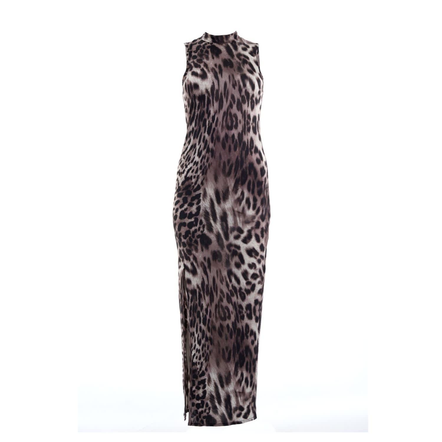 Chiarella Women's Black / Grey Seductora Dress - Animal Print In Multi