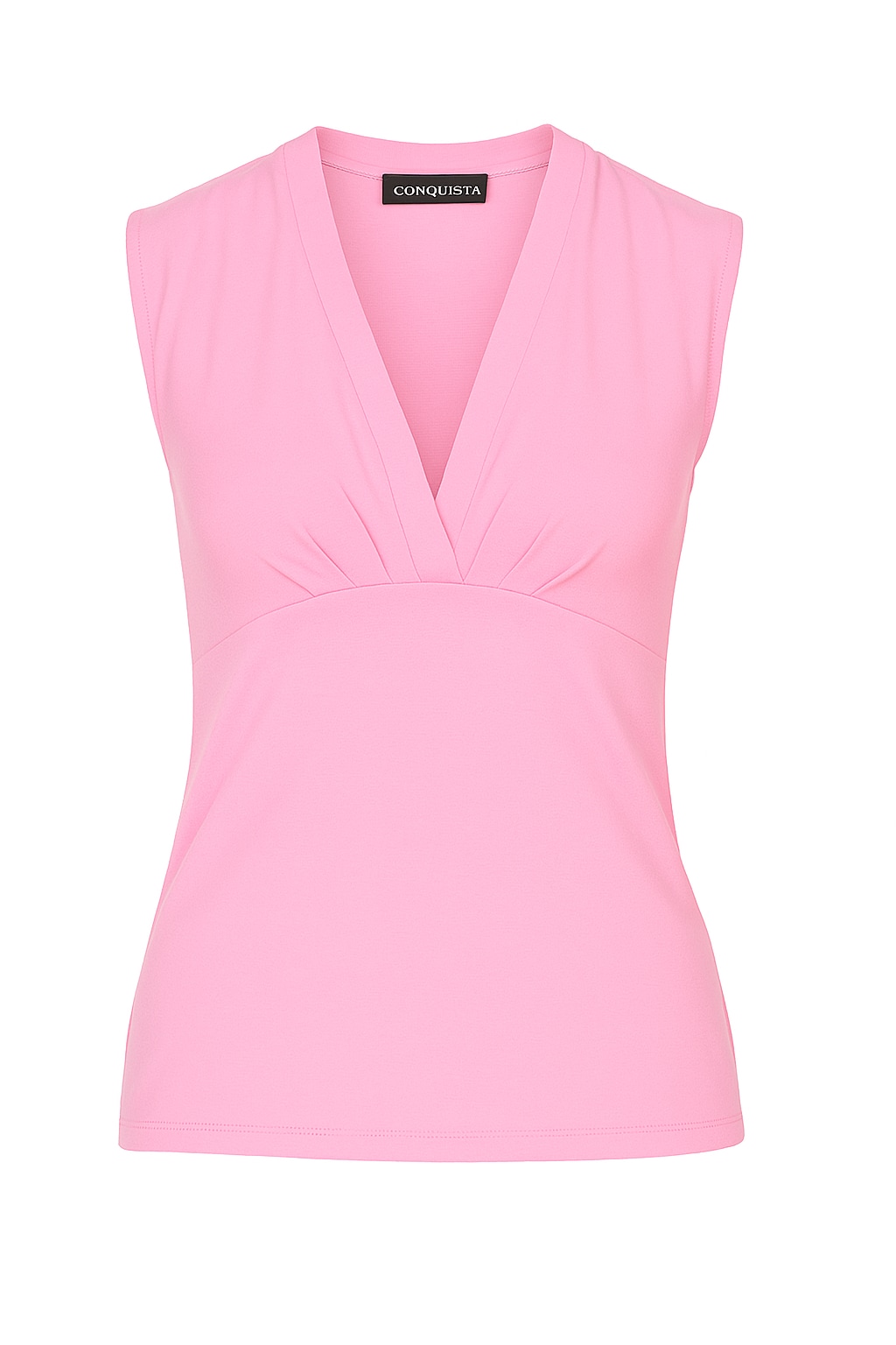 Women's Red Rose Sleeveless V-Neck Jersey Top