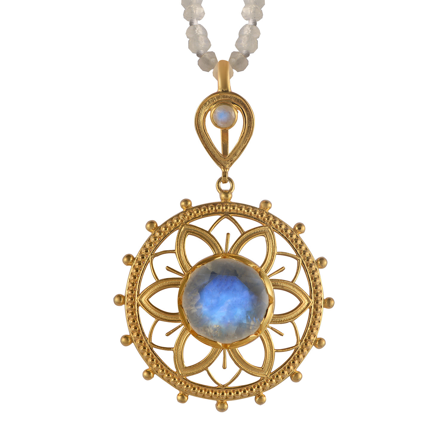 Emma Chapman Jewels Women's White Bali Moonstone Statement Pendant In White