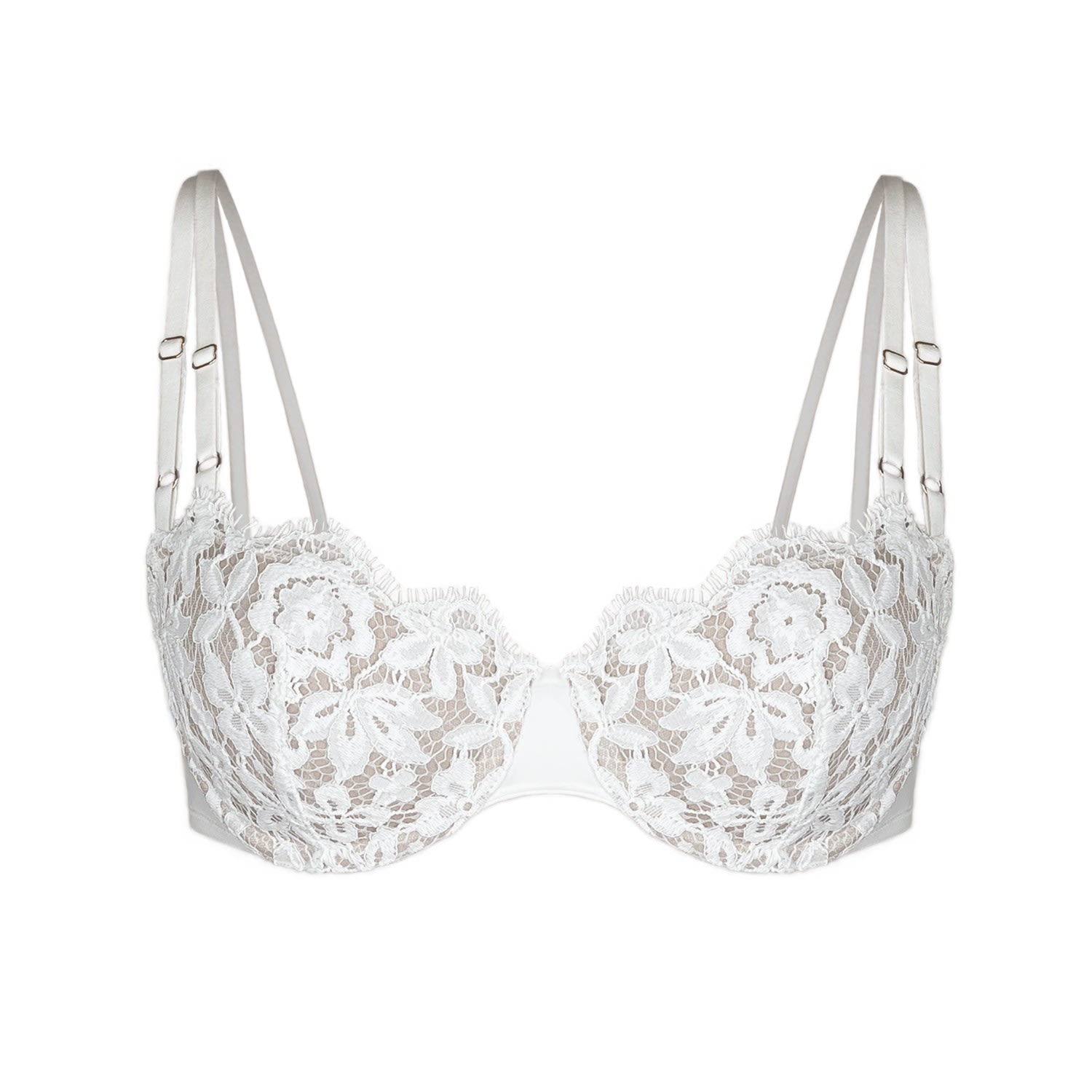 Women’s White Frisson Balconette Bra 32D Monique Morin Lingerie