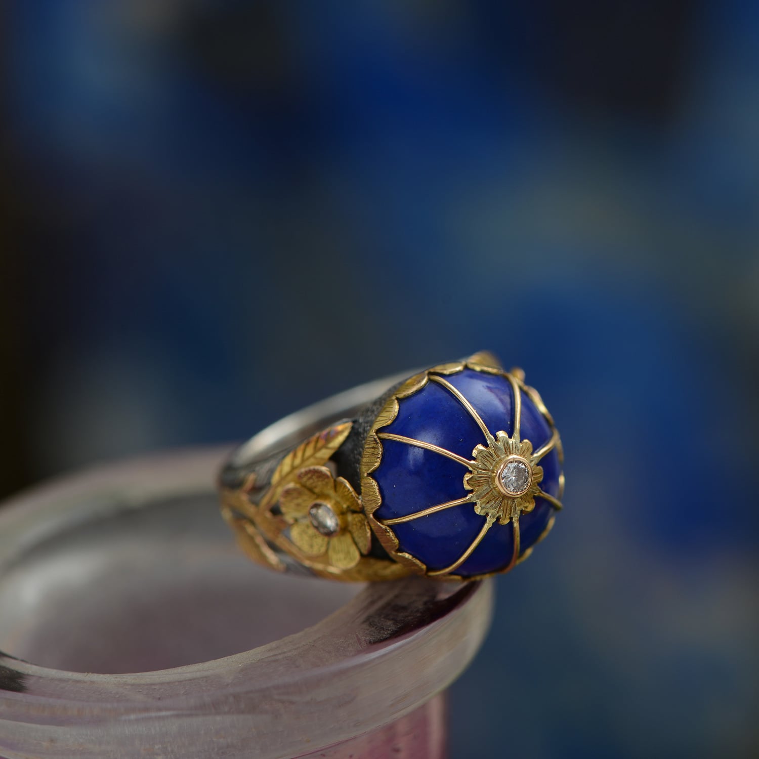 lapis lazuli engagement ring