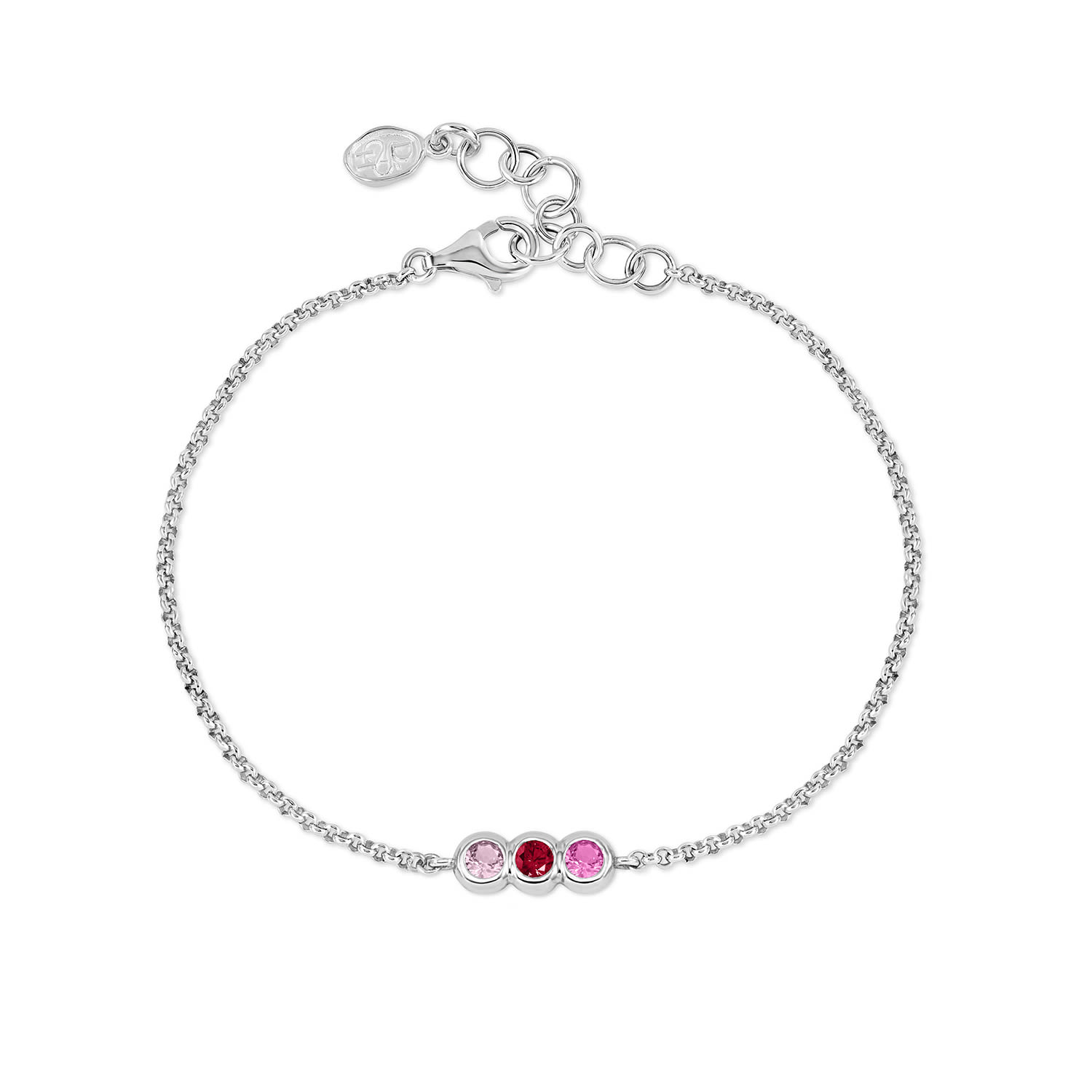 Dower & Hall Women's Pinks Tutti Frutti Chain Bracelet In Sterling Silver In Silver