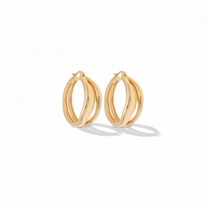 Women’s Saya Assymetric Gold Earring Hoop - Small By Majime