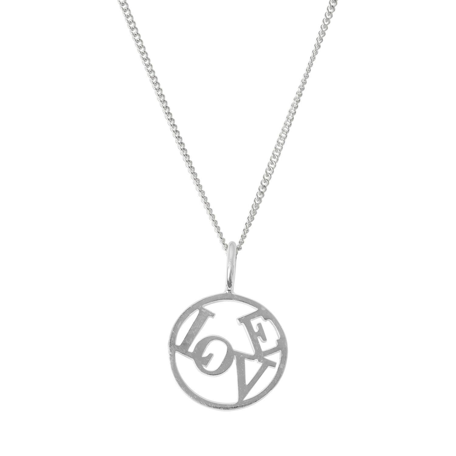 Women’s Love Medallion Sterling Silver Necklace Katie Mullally