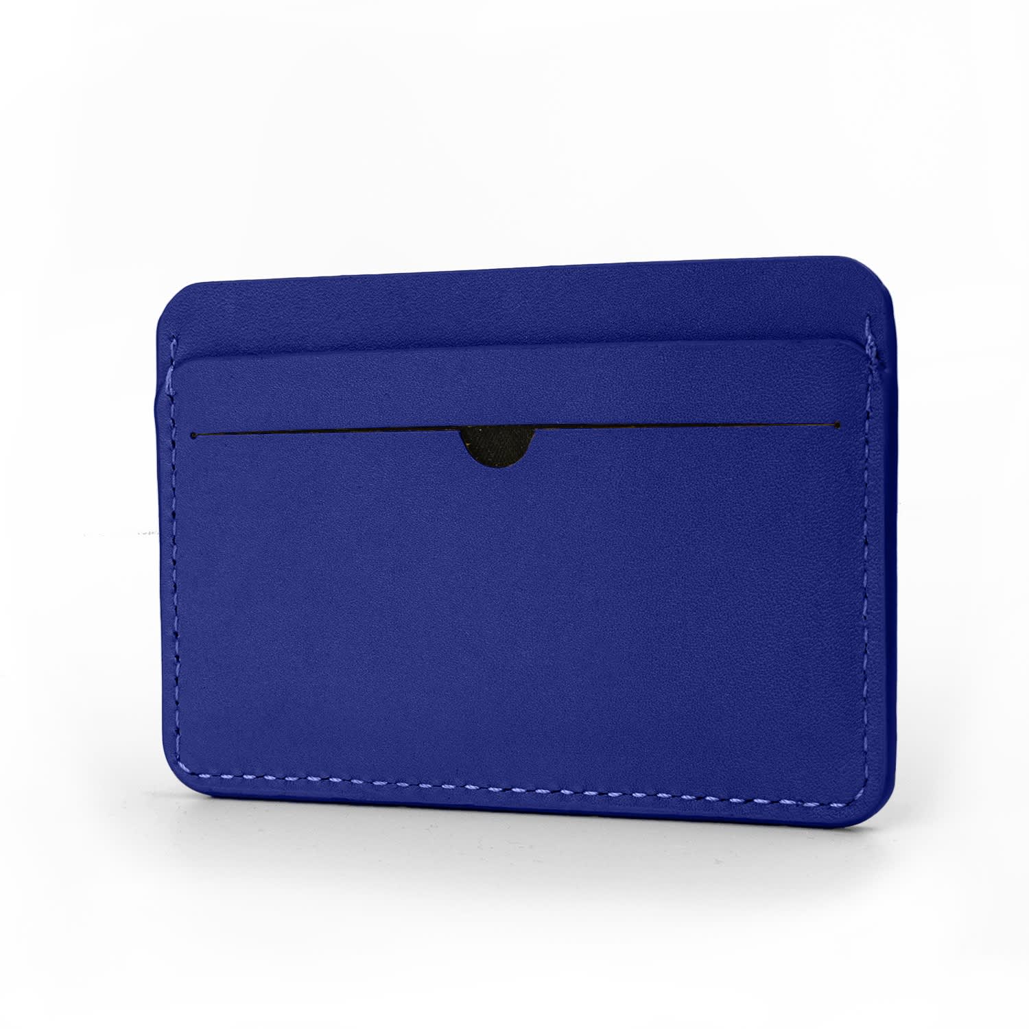 Handmade Coin & Card Leather Wallet - Cobalt Blue by godi.