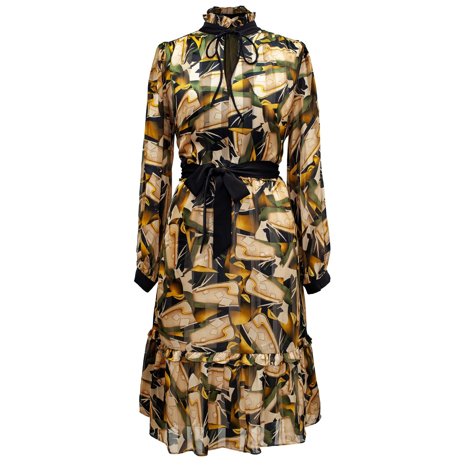 Smart And Joy Women's Neutrals Tunic Dress With Graphic Print