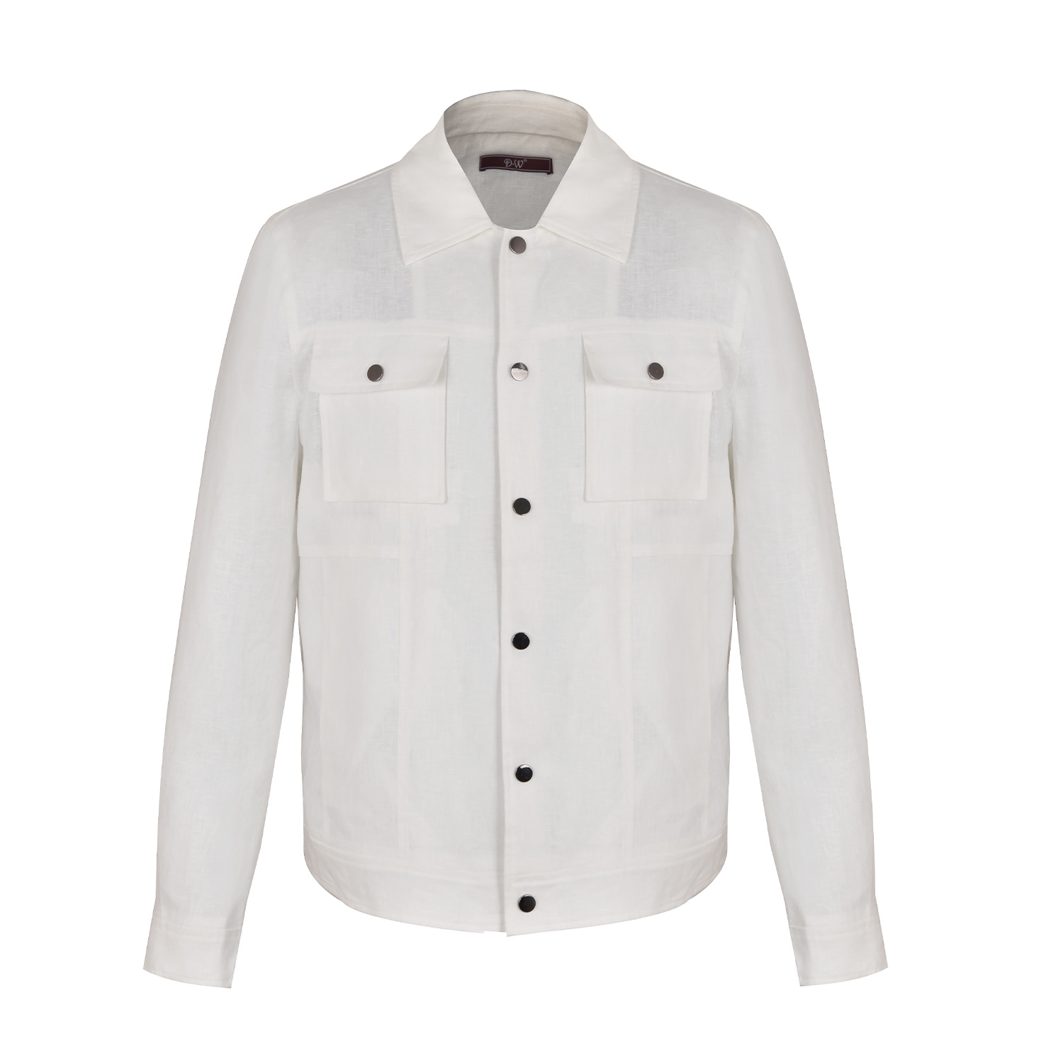 David Wej Men's Hugo Linen Trucker Jacket - White