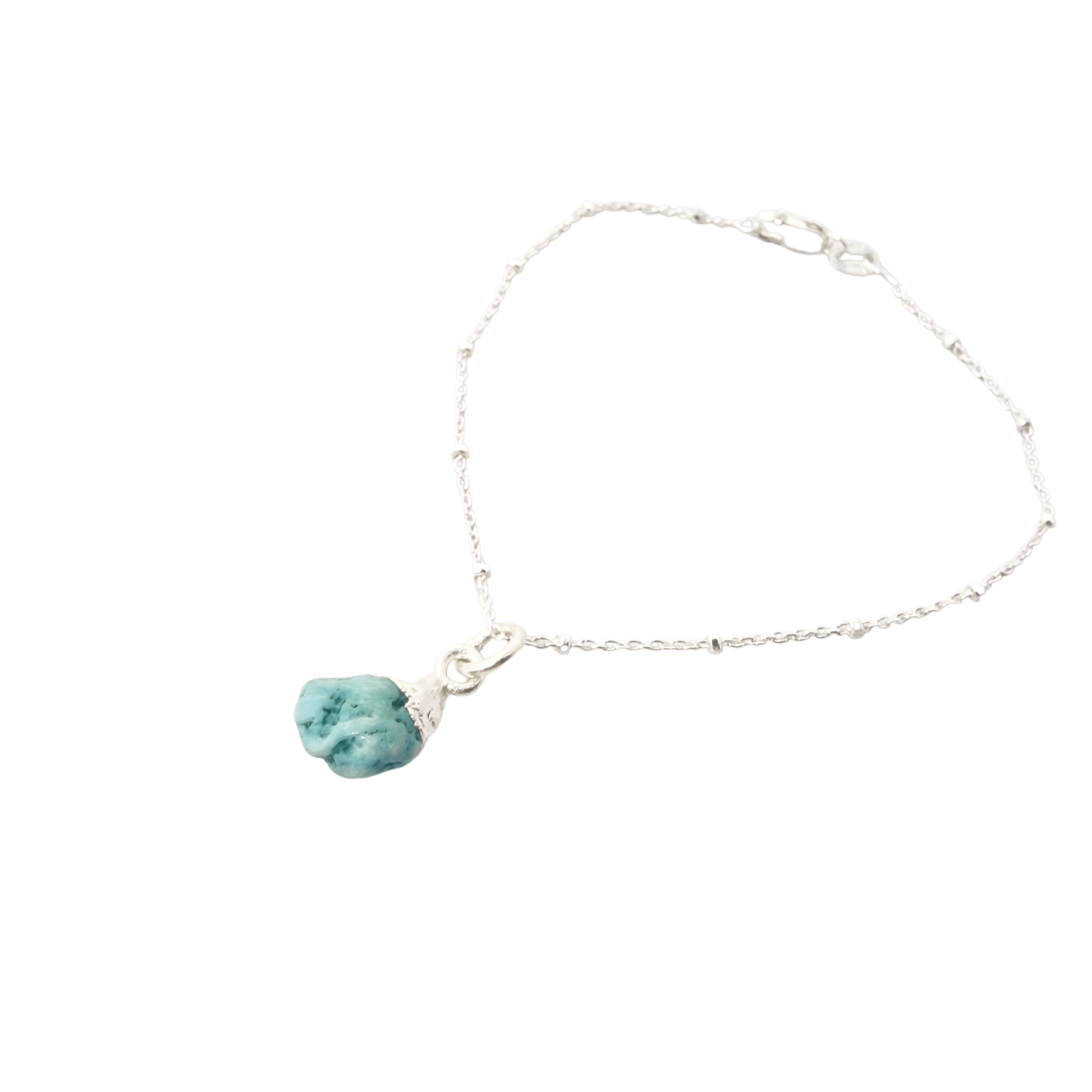 Harfi Women's Blue / Silver Raw Turquoise December Birthstone Silver Bracelet In Multi