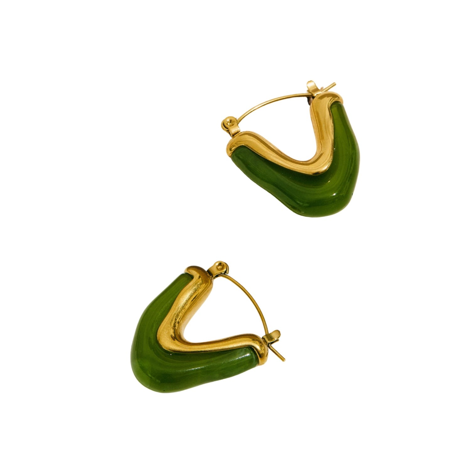 Mulgaro Women's Green Cleo Earrings In Green