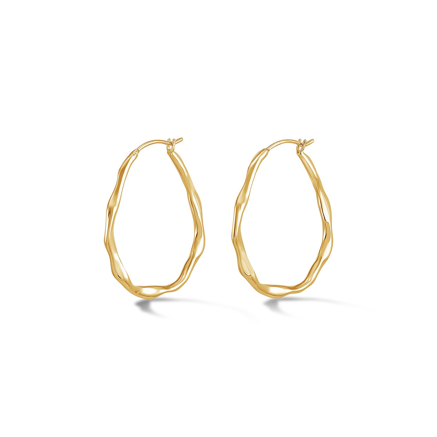 Women’s Gold Large Oval Waterfall Hoops In Vermeil Dower & Hall