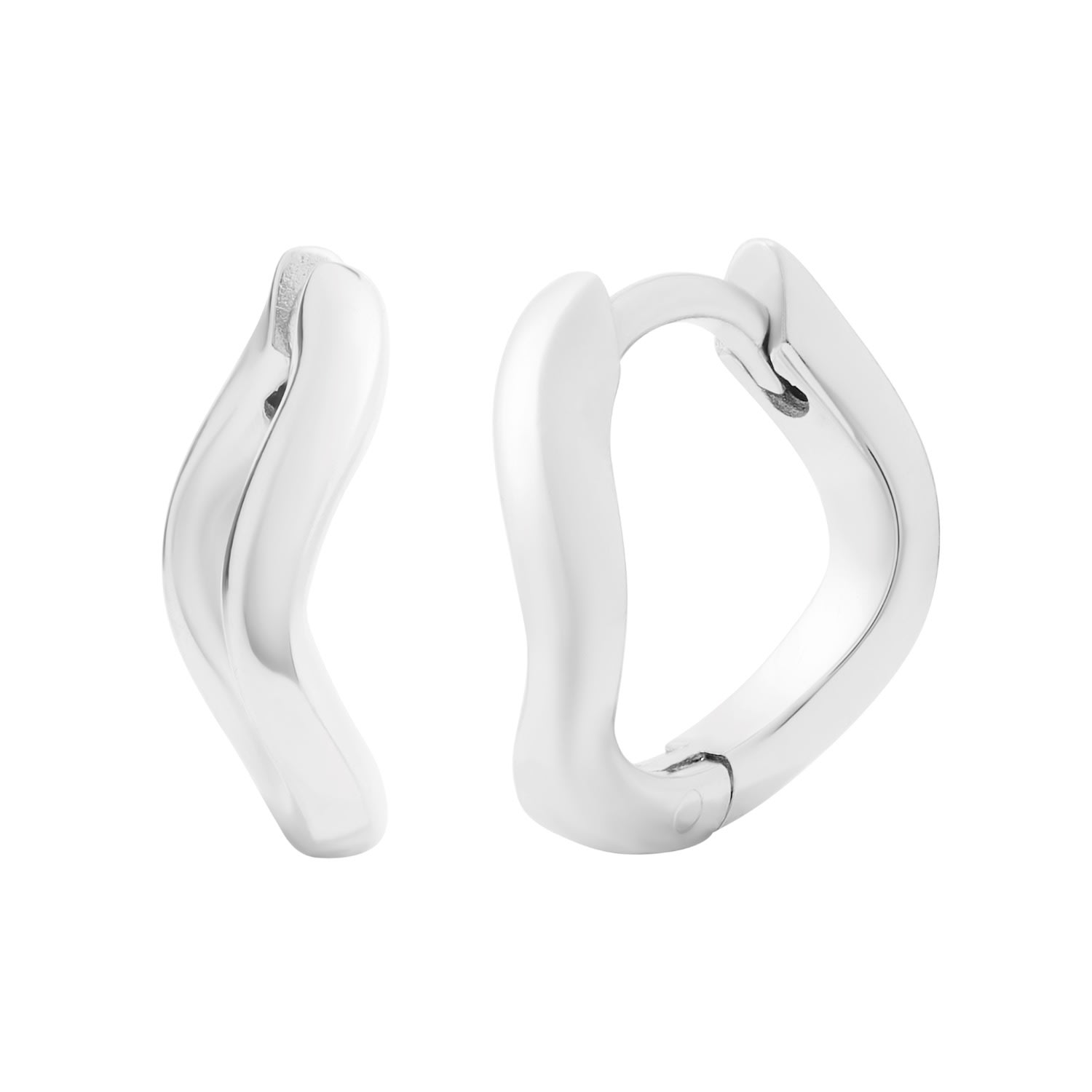 Cartilage Cartel Women's Siren Huggies - Silver In Silver