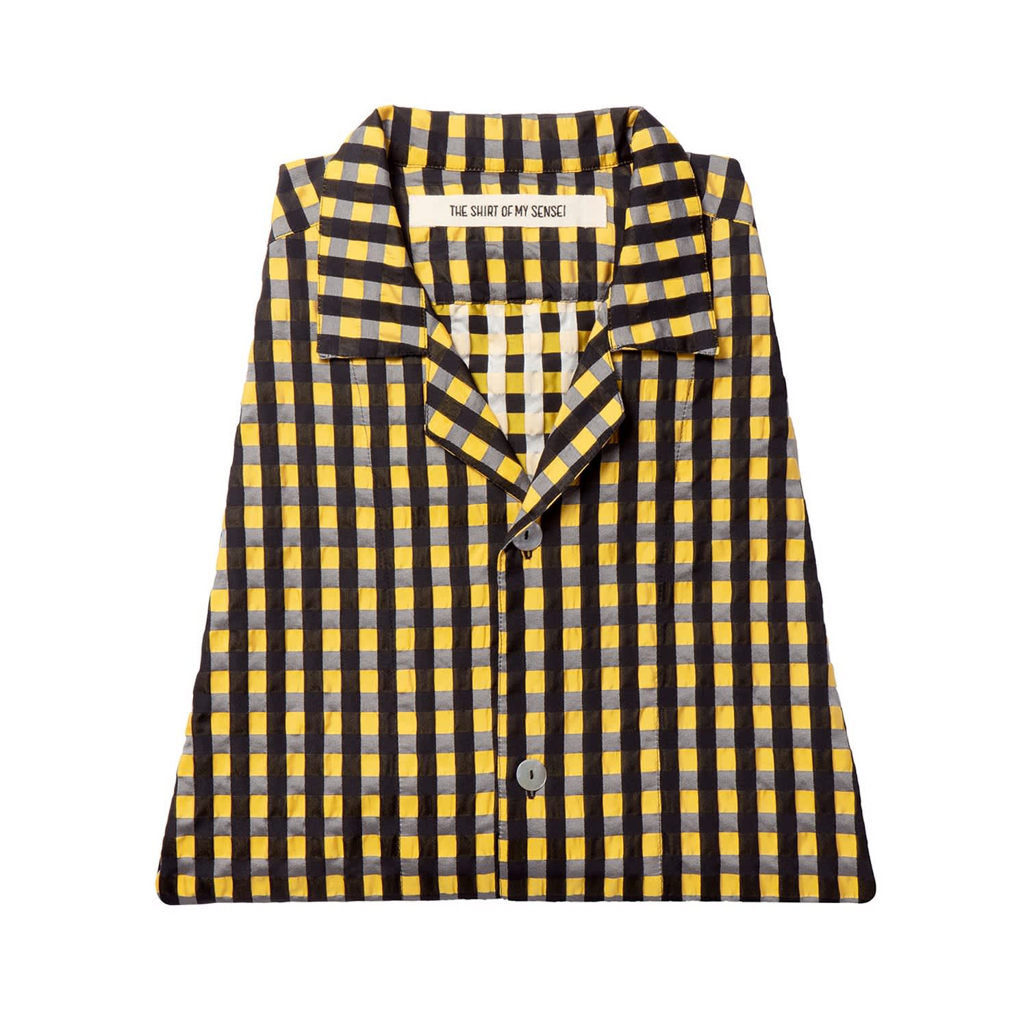 yellow and black checkerboard shirt