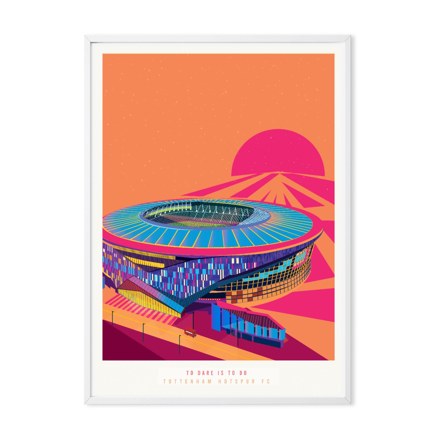 Eye For London Prints Yellow / Orange Tottenham Hotspurs London Art Print In Yellow/orange