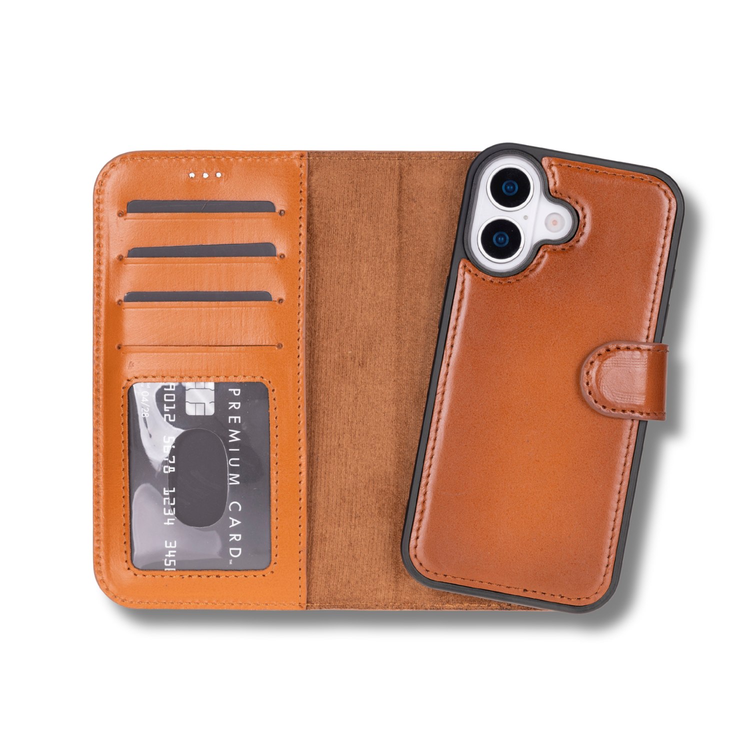 Leathere Iphone Onyedi Wallet Case – Rustic Brown - New York