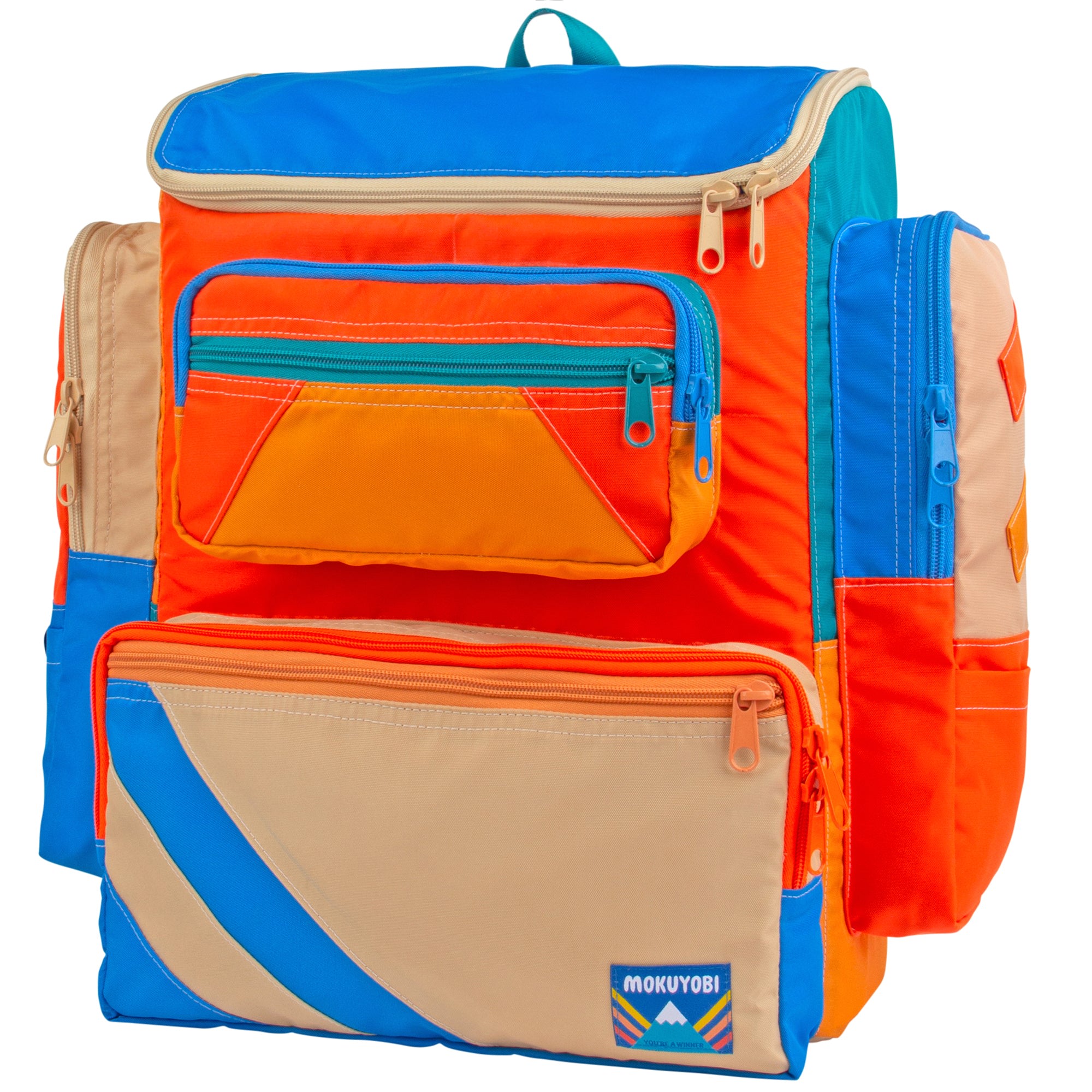 Mokuyobi Women's Blue / Yellow / Orange Heat Wave Alex Mega Backpack In Blue/yellow/orange