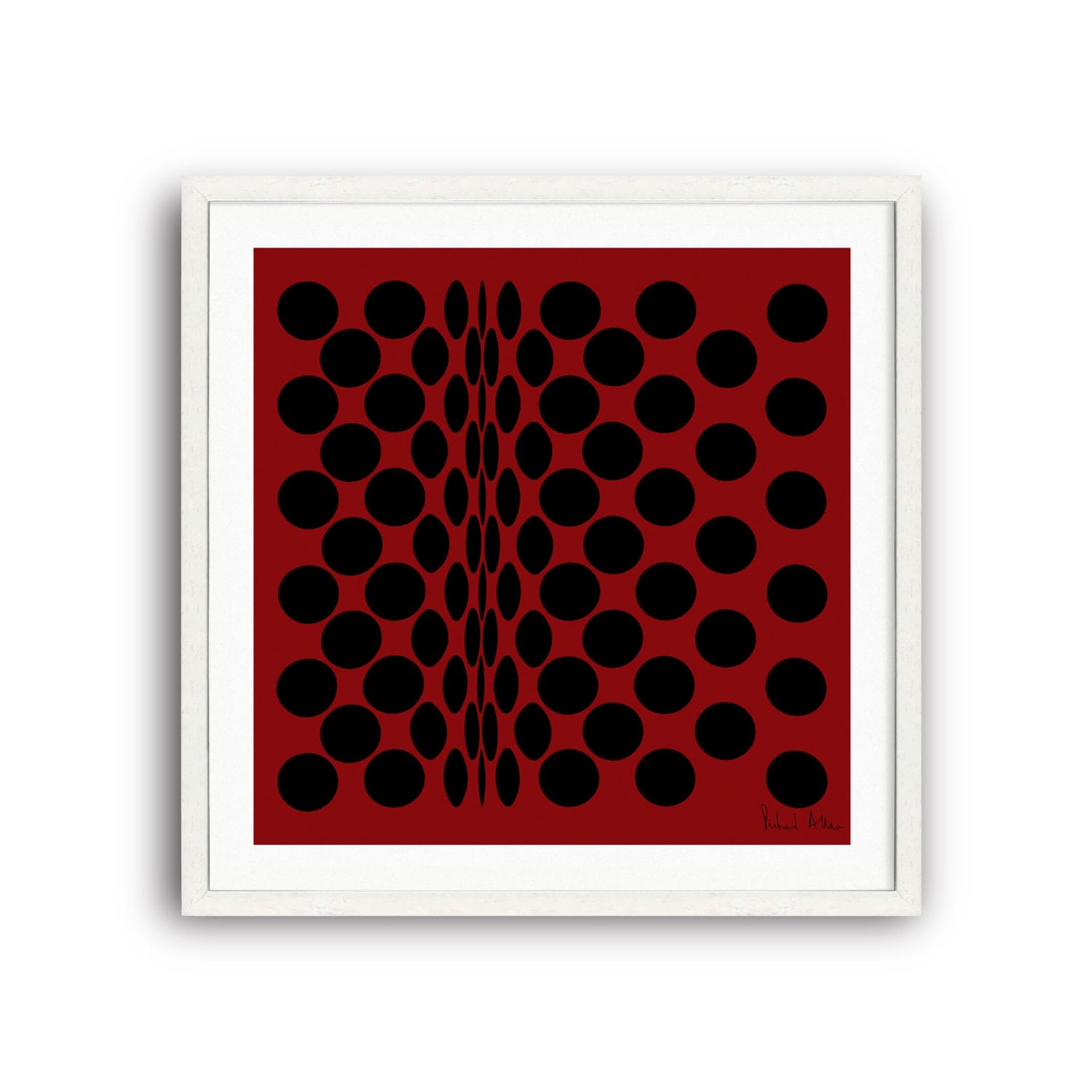 Richard Allan London Black / Red Red Dotty Art Print