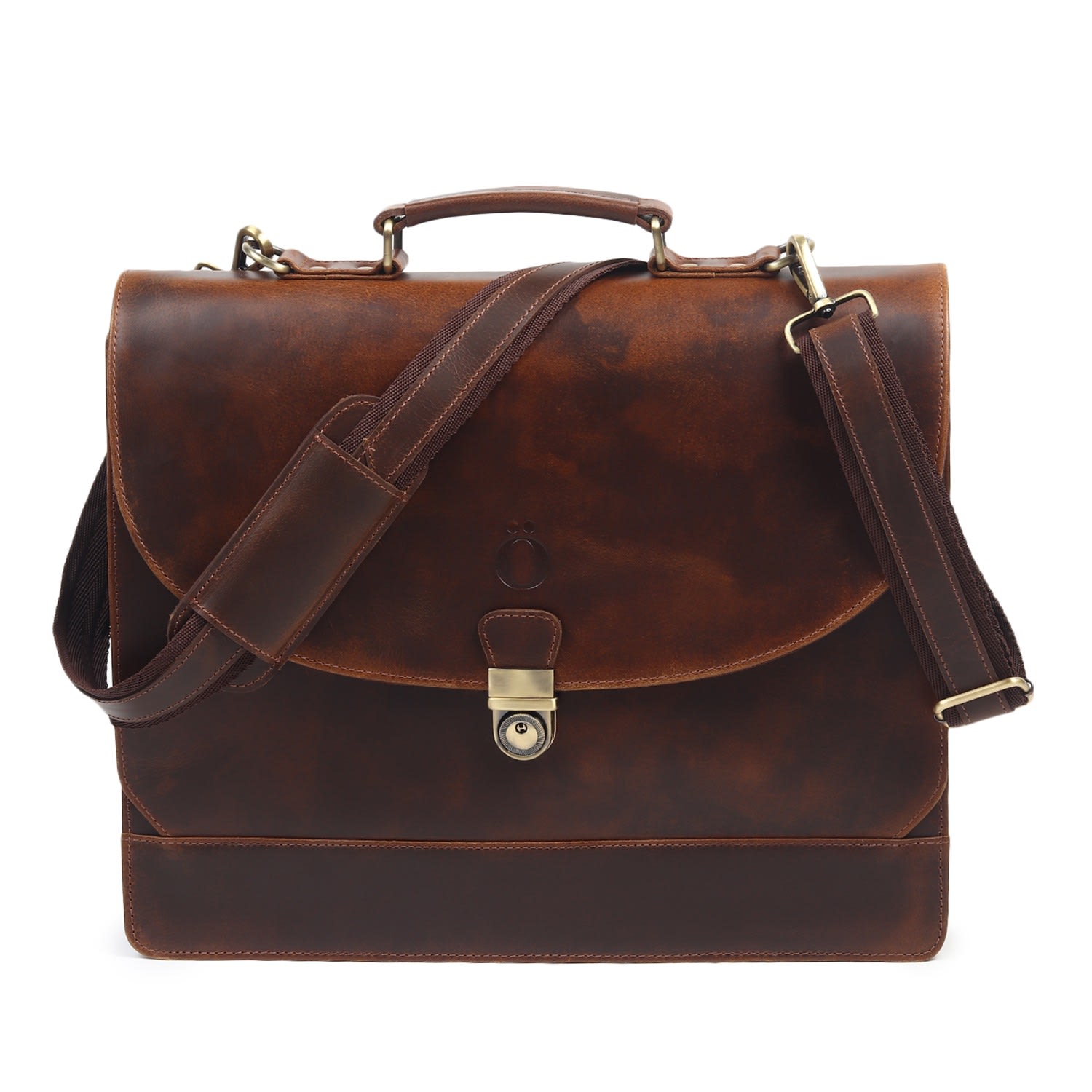 Dötch Leather Men's Brown The Yorke Leather Messenger Laptop Bag