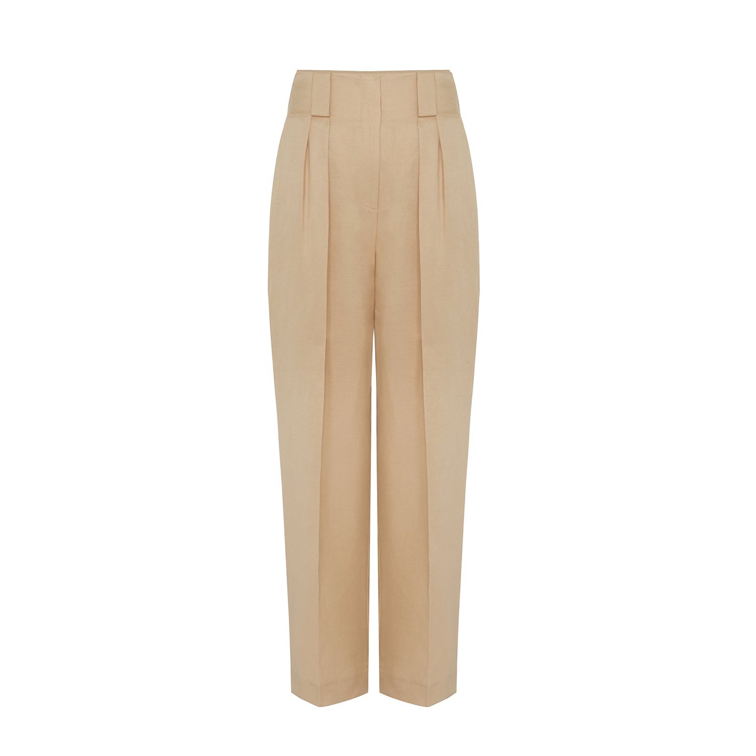 Rue Les Createurs Women's Neutrals Carrot Leg Beige Pants In Beige/orange