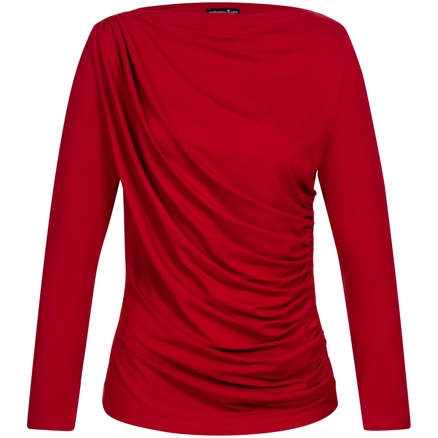 Marianna Déri Women's Draped Shirt - Red In Red