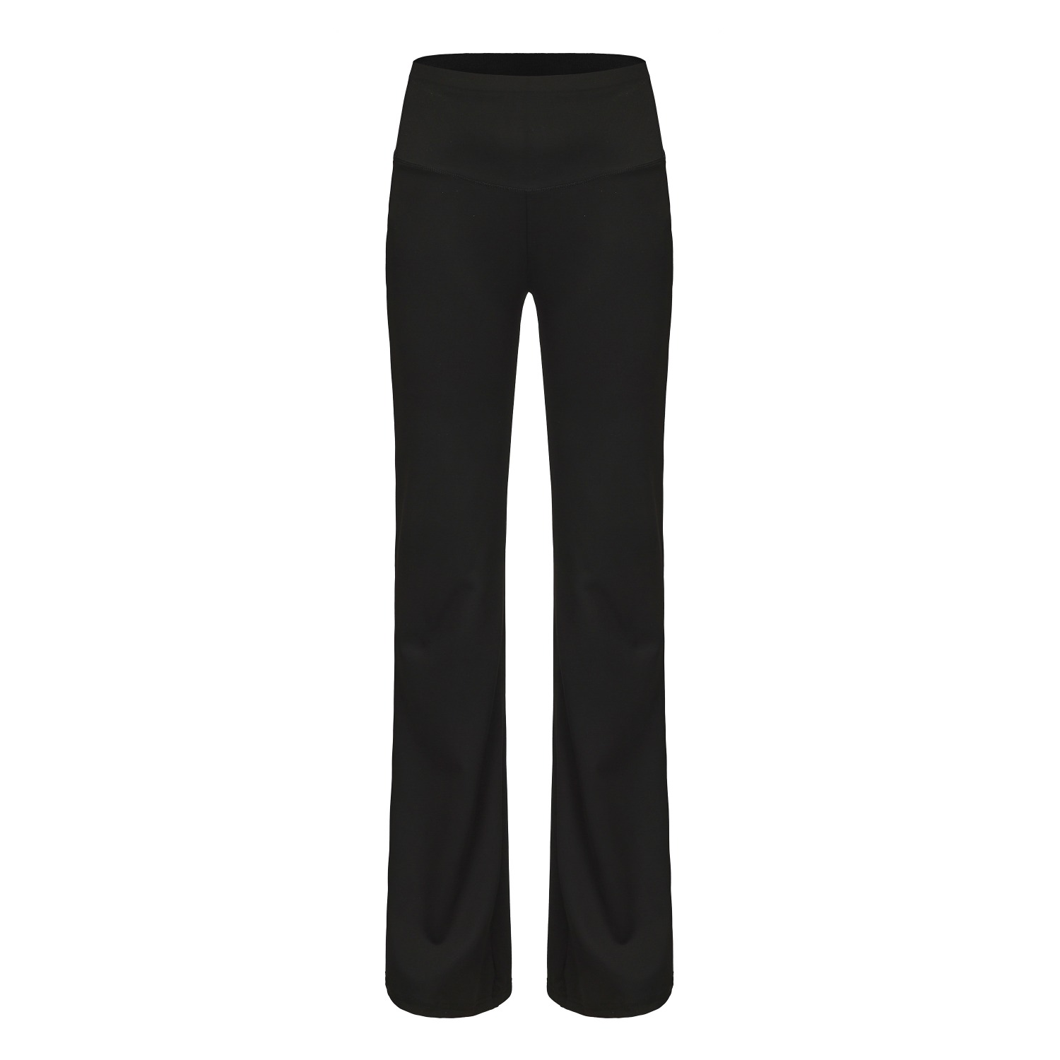Mute By Jl Women's Black Essential Leggings With Flared Hem