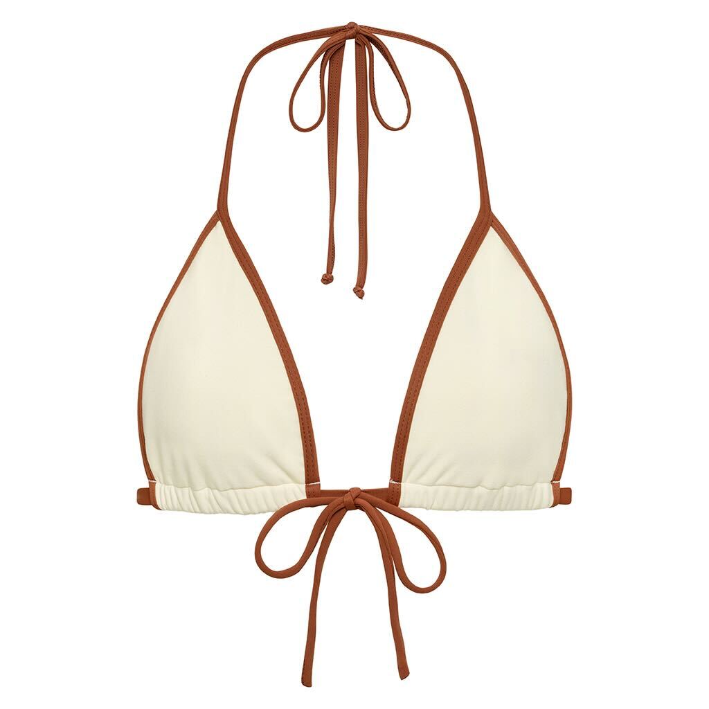 Montce Oat Terracotta Binded Emma Bikini Top Oat Terracotta Binded In Multi