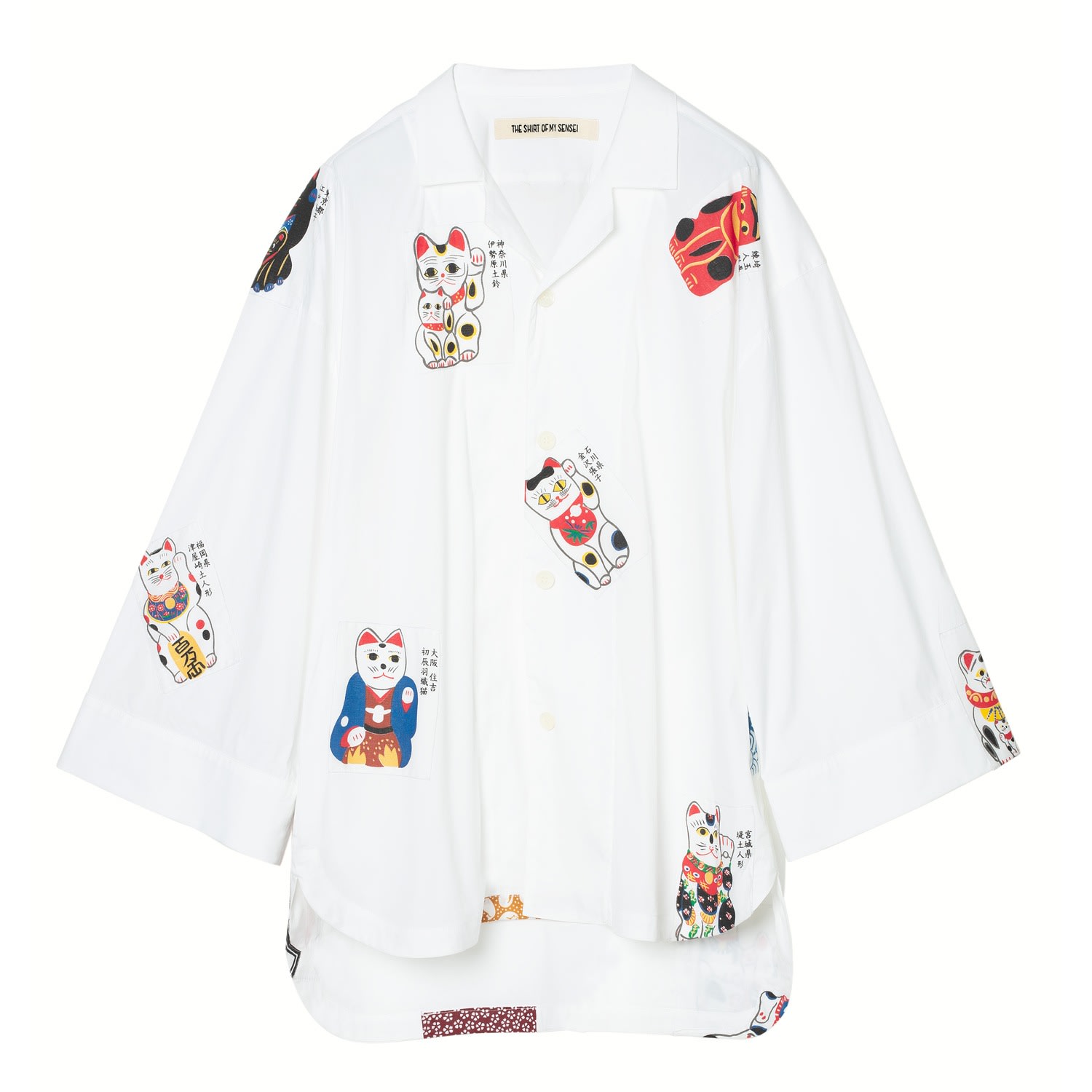 Women’s White Lucky Yukata Shirt L/Xl The Shirt of My Sensei