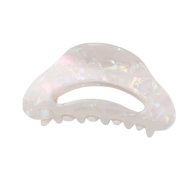 Gold Trip Women's White Pearlescent Snow Claw Clip In White