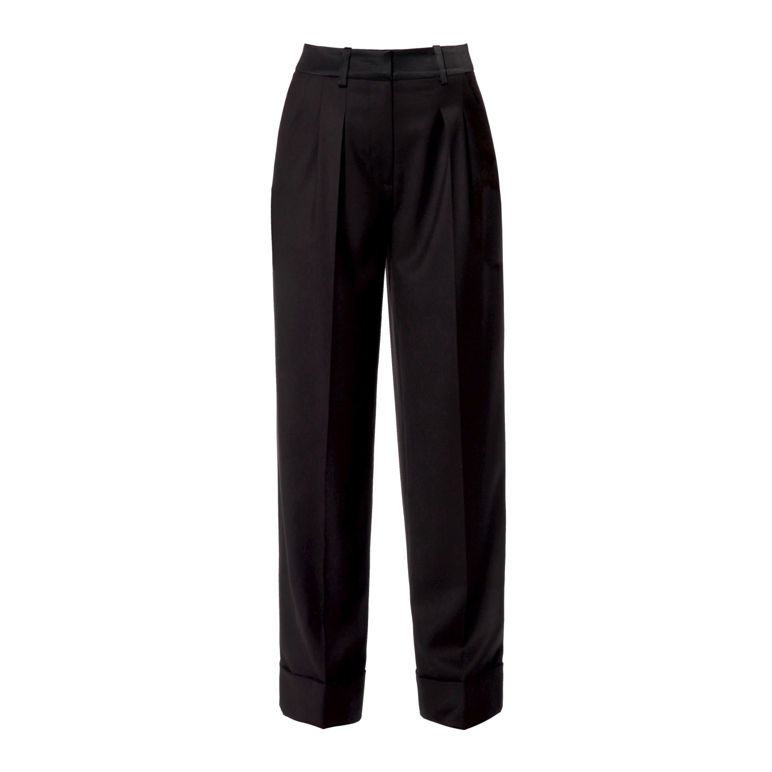 Aggi By Halewski Women's Frankie Fashion Black Wide Trousers - Long In Black