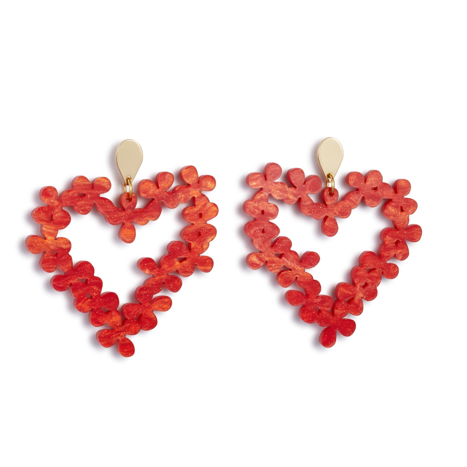 Women’s Red / Yellow / Orange Hearts In Flowers - Sienna Red Toolally