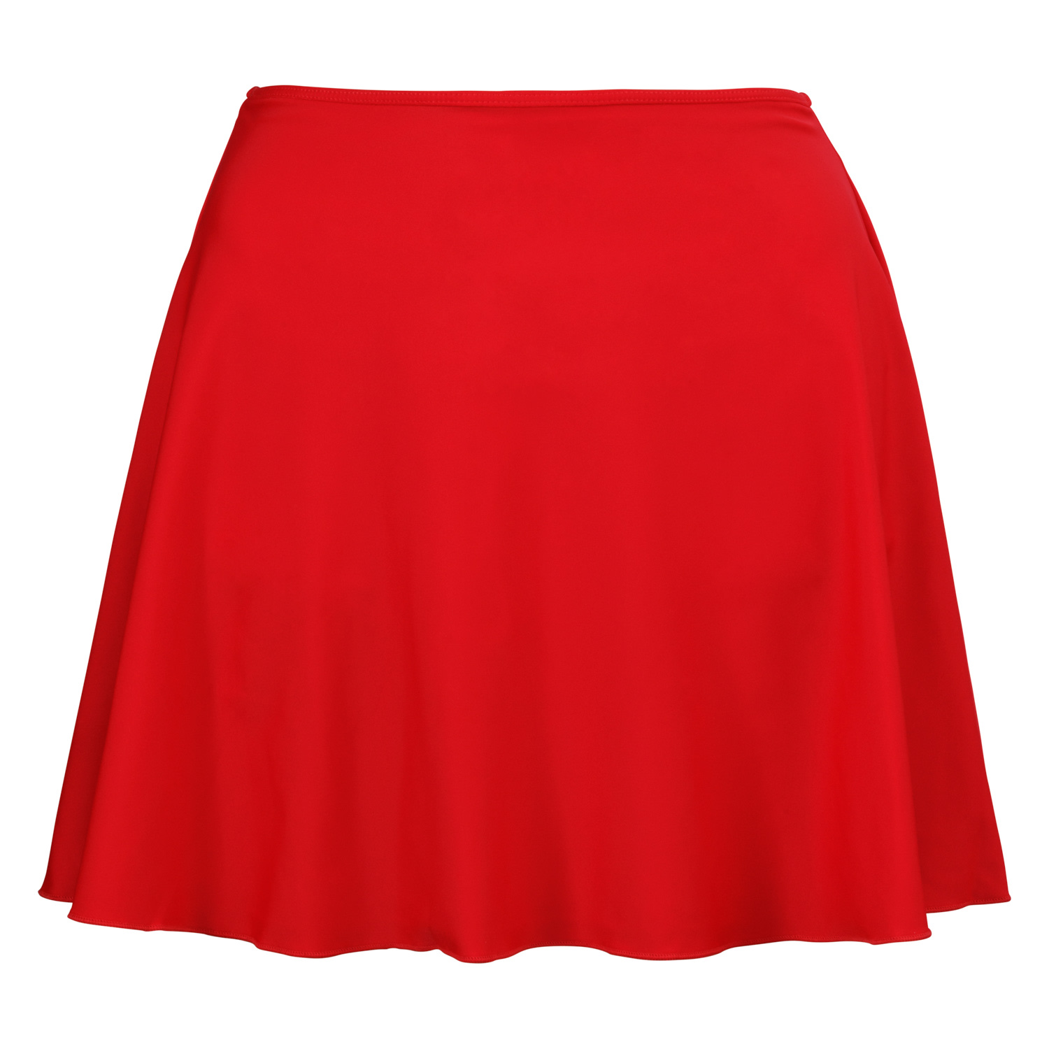 Siena And Co. Women's High Waisted Swim Skirt With Briefs Red