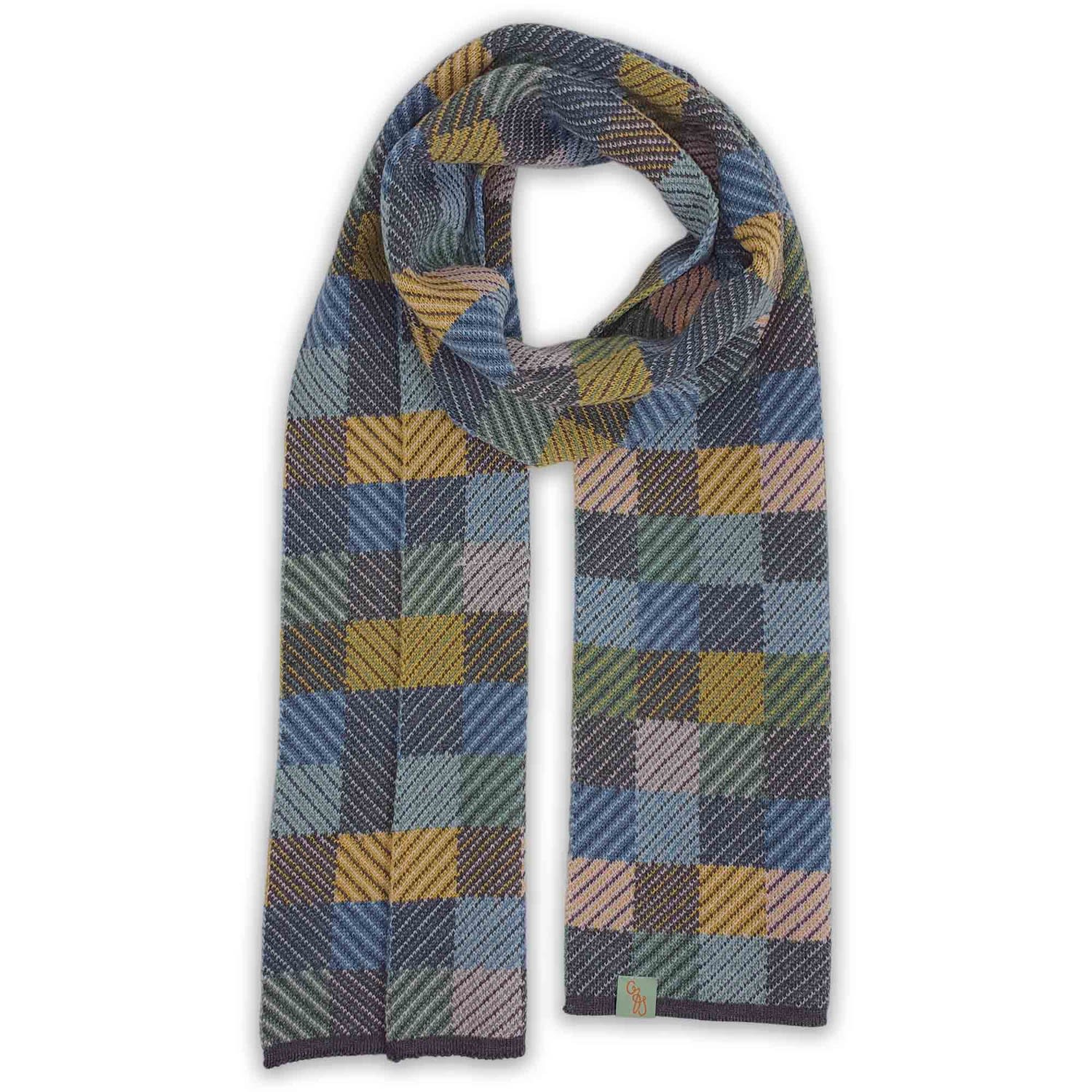 Otto & Spike Women's Green / Grey Scarves - Patch - Charcoal, Tarragon Green In Multi