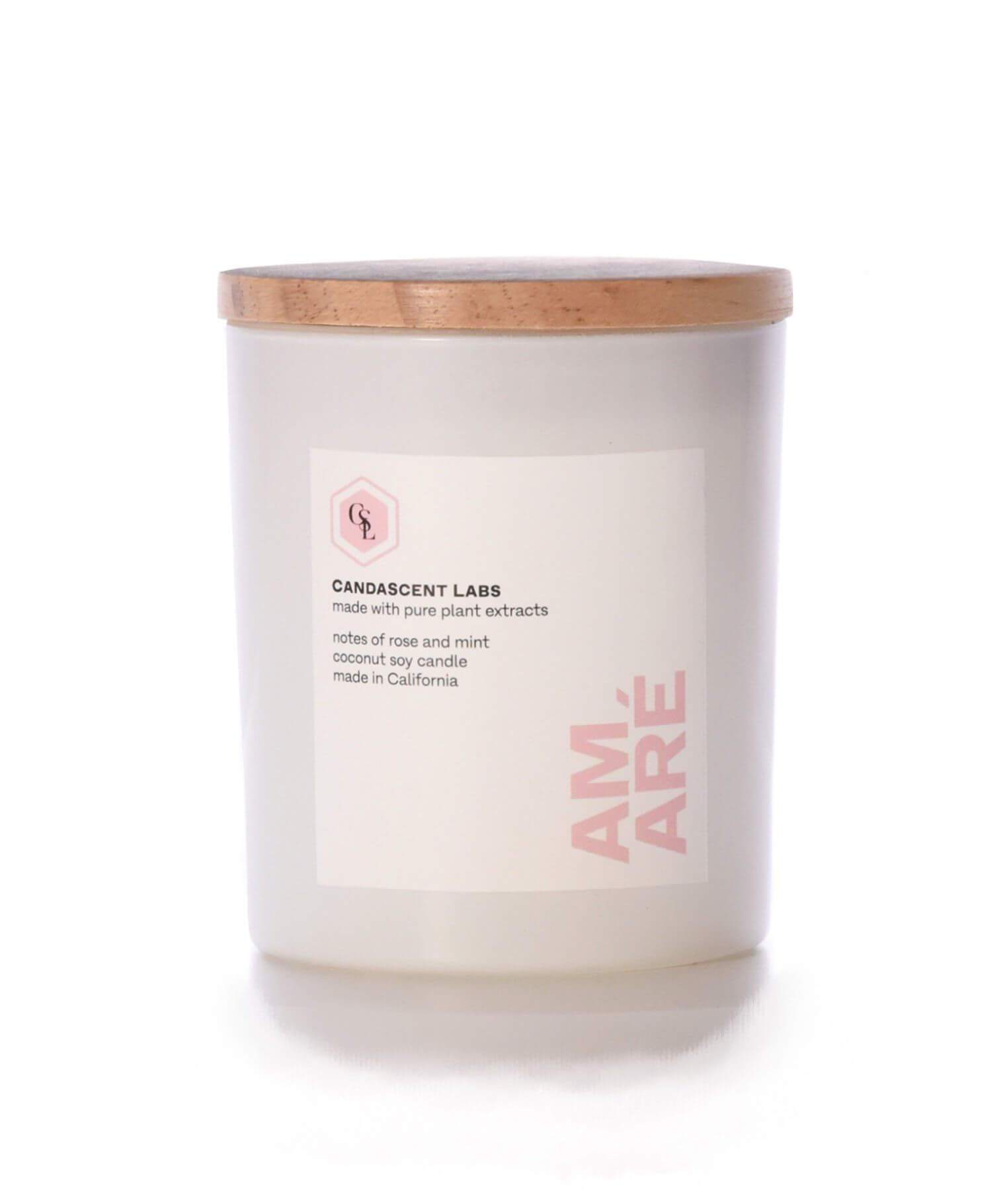 AmarÃ© - Rose & Mint Wellness Candle - White Jar One Size Candascent Labs