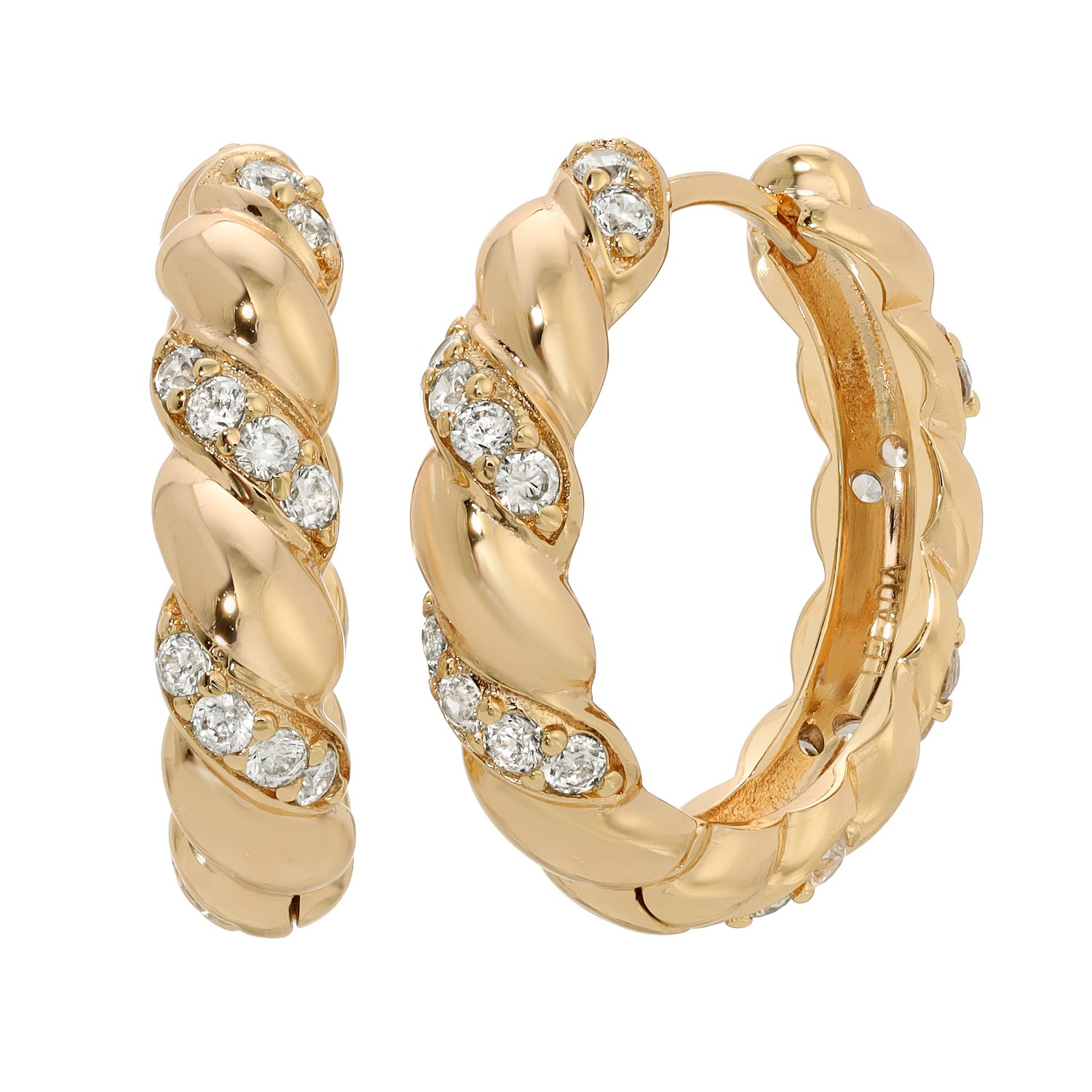 Women’s Gold Bree Twist Hoops Leeada Jewelry