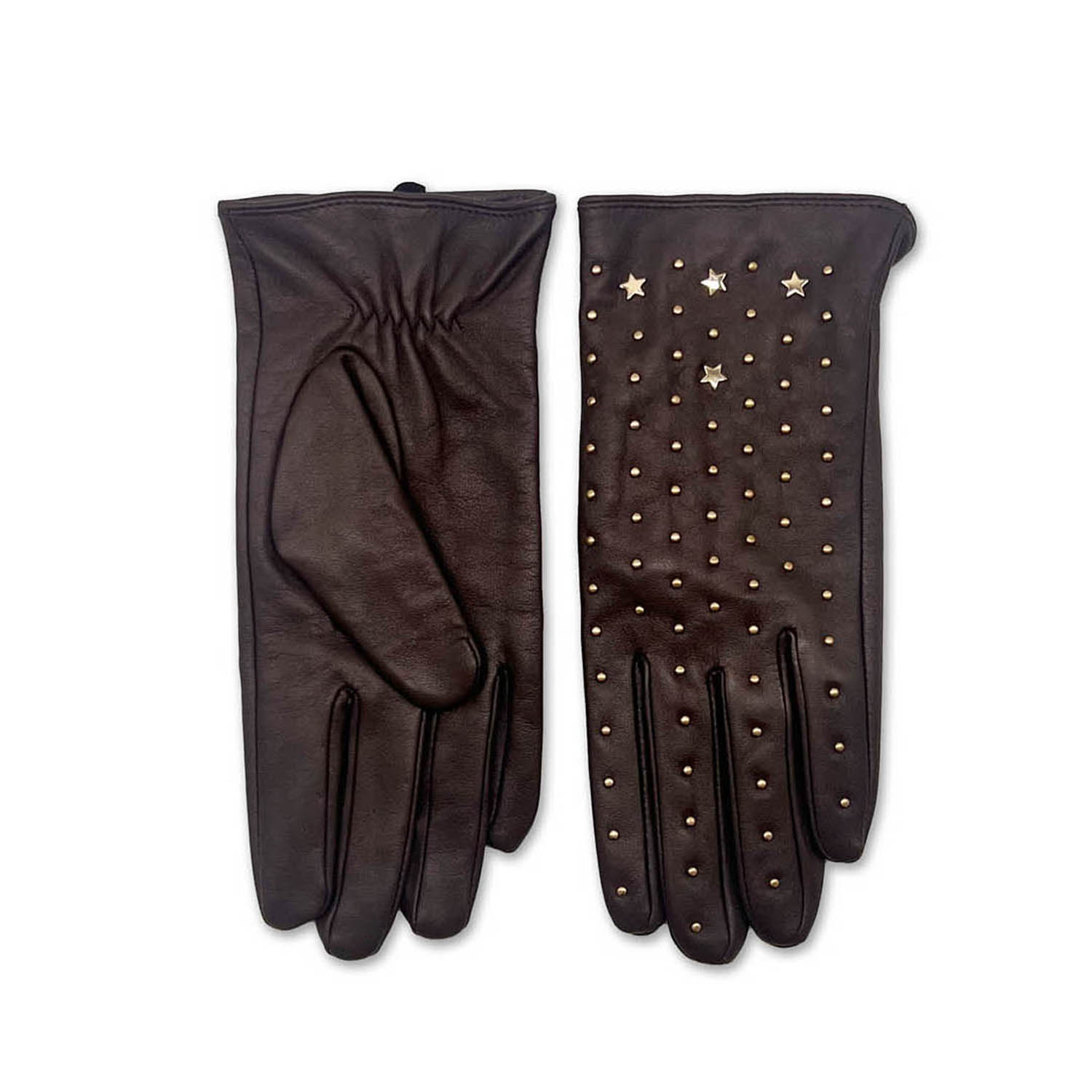 Nooki Design Women's Brown Tishan Studded Glove-chocolate In Brown