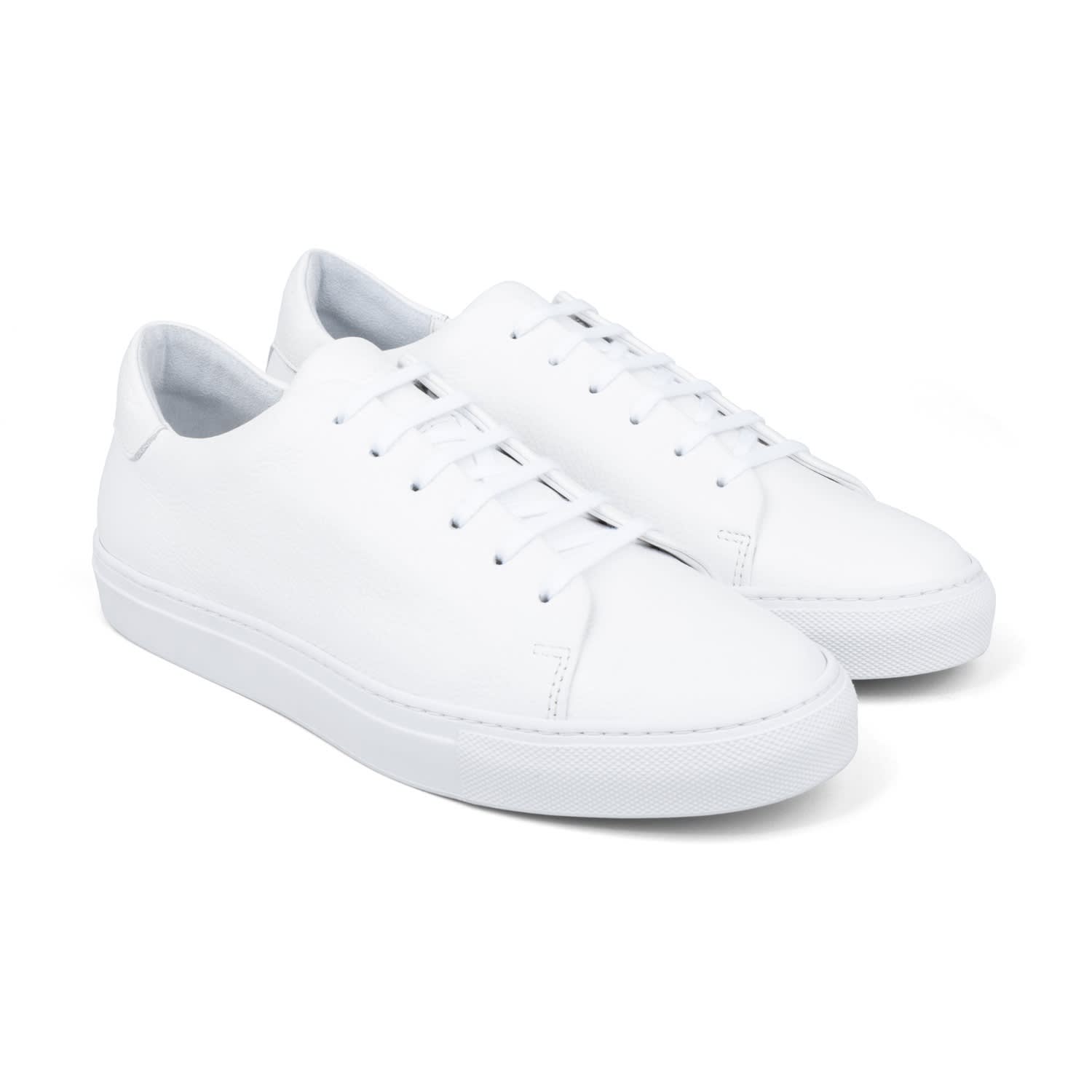Pebble Leather Sneakers White Pierre | Dalgado | Wolf & Badger