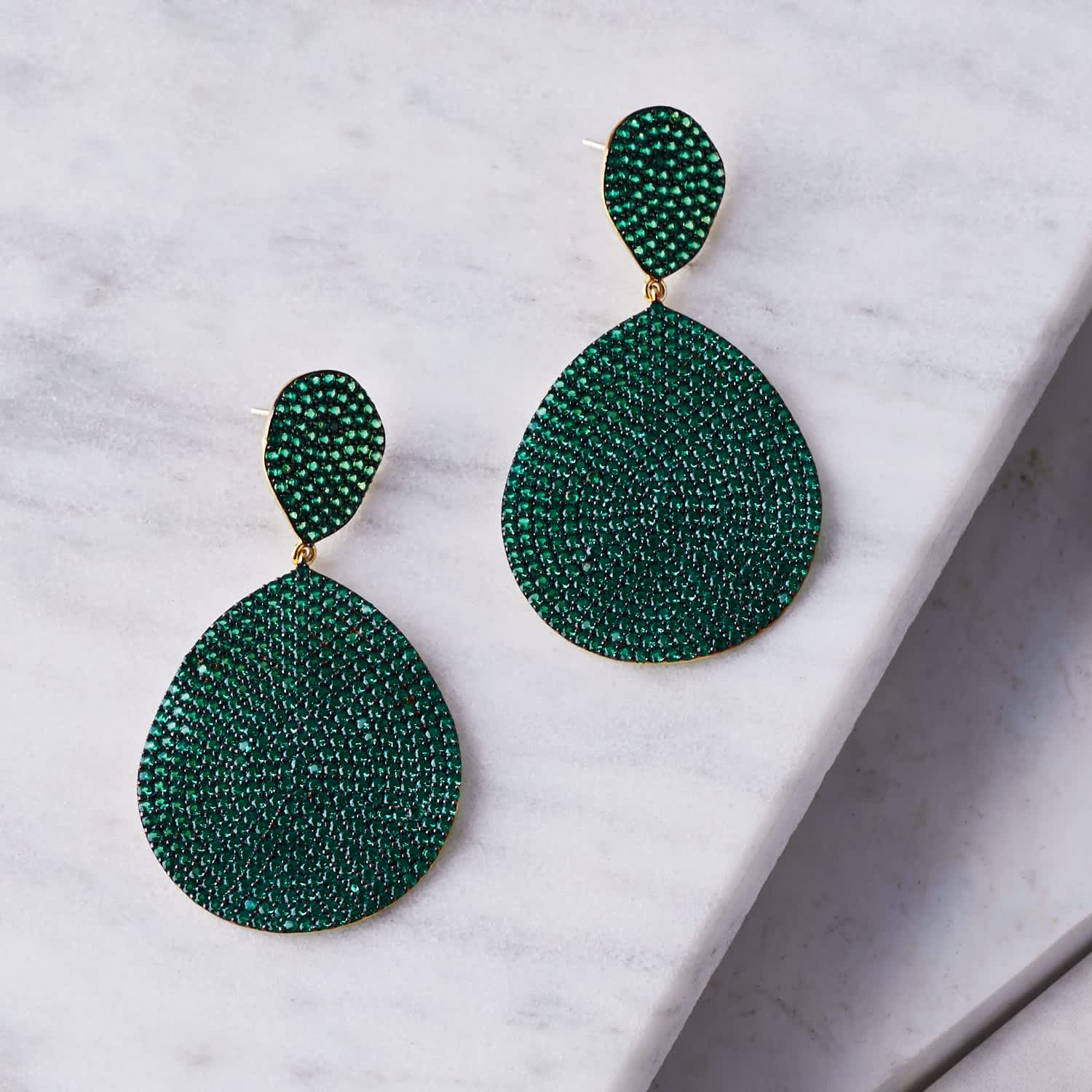 Monte Carlo Earring Gold Emerald Zircon | LATELITA | Wolf & Badger