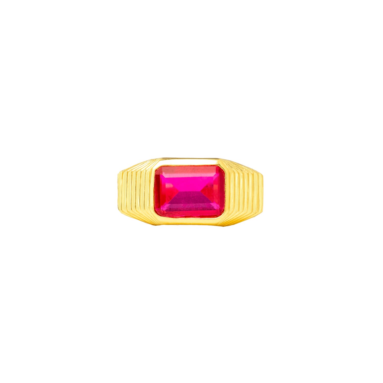 Women’s Gold / Pink / Purple Fuchsia & Gold Plated Chevalier Ring Lavani Jewels