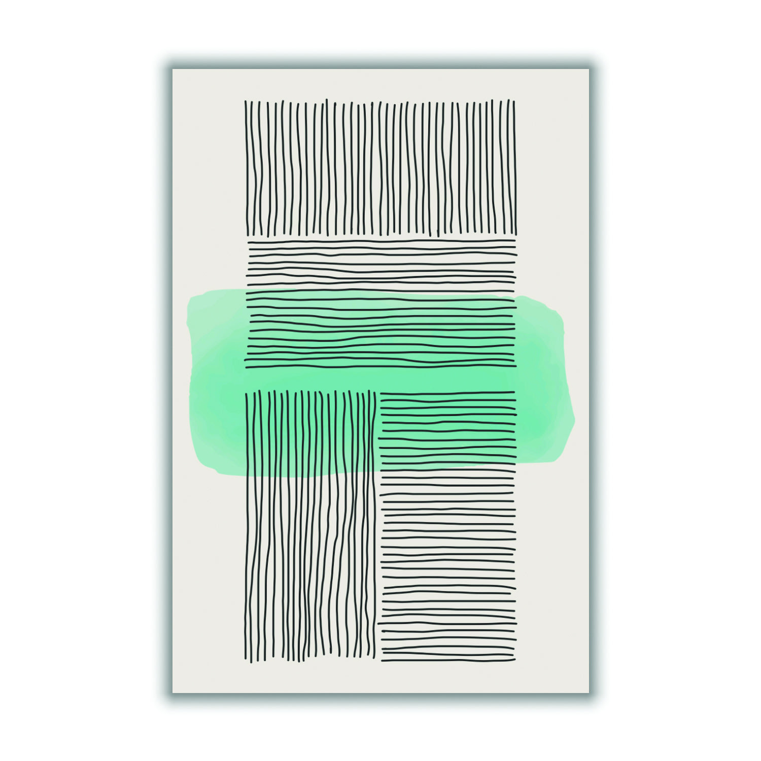 Light Green Abstract #1 A4 210 X 297Mm Stanley Print House