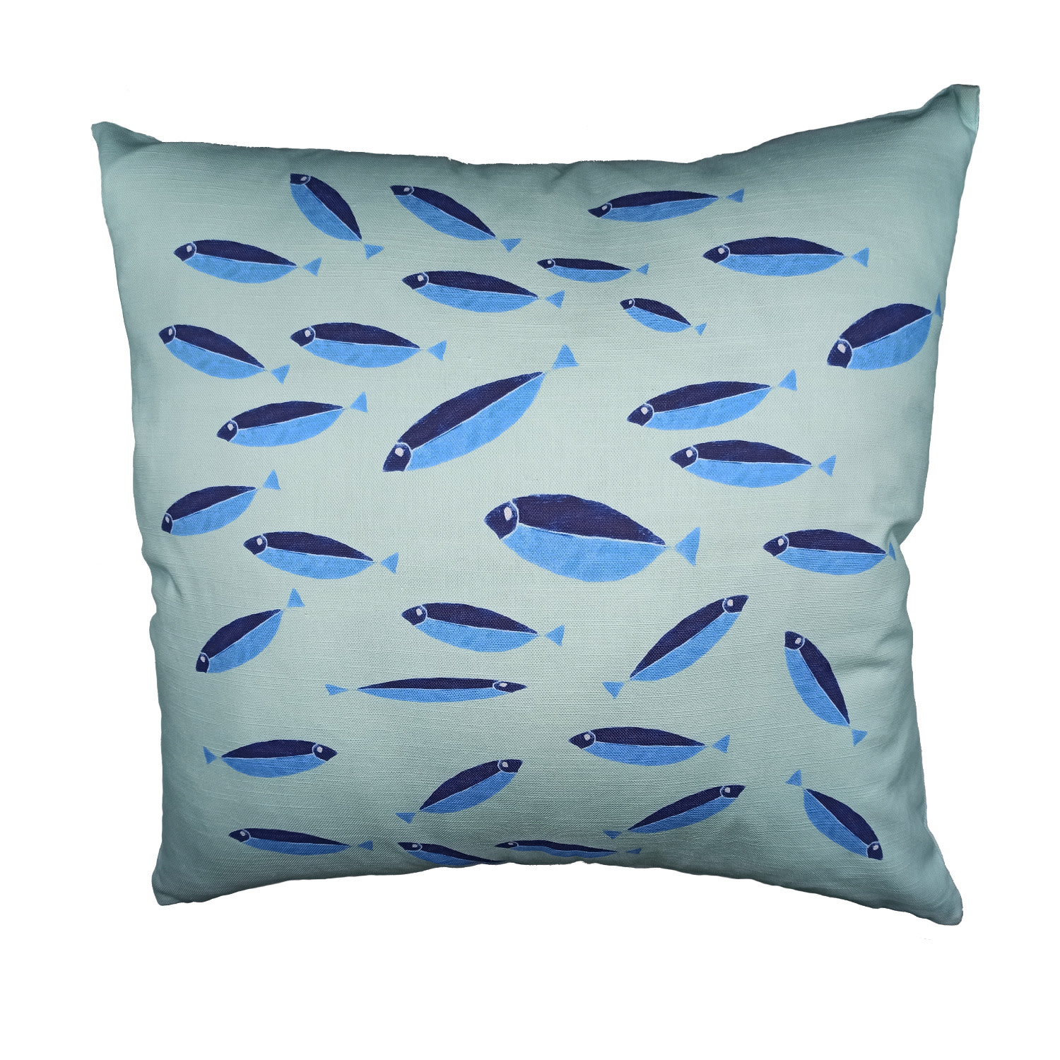 Cushion Cover Fish - Blue Poppi & Peaseblossom Art