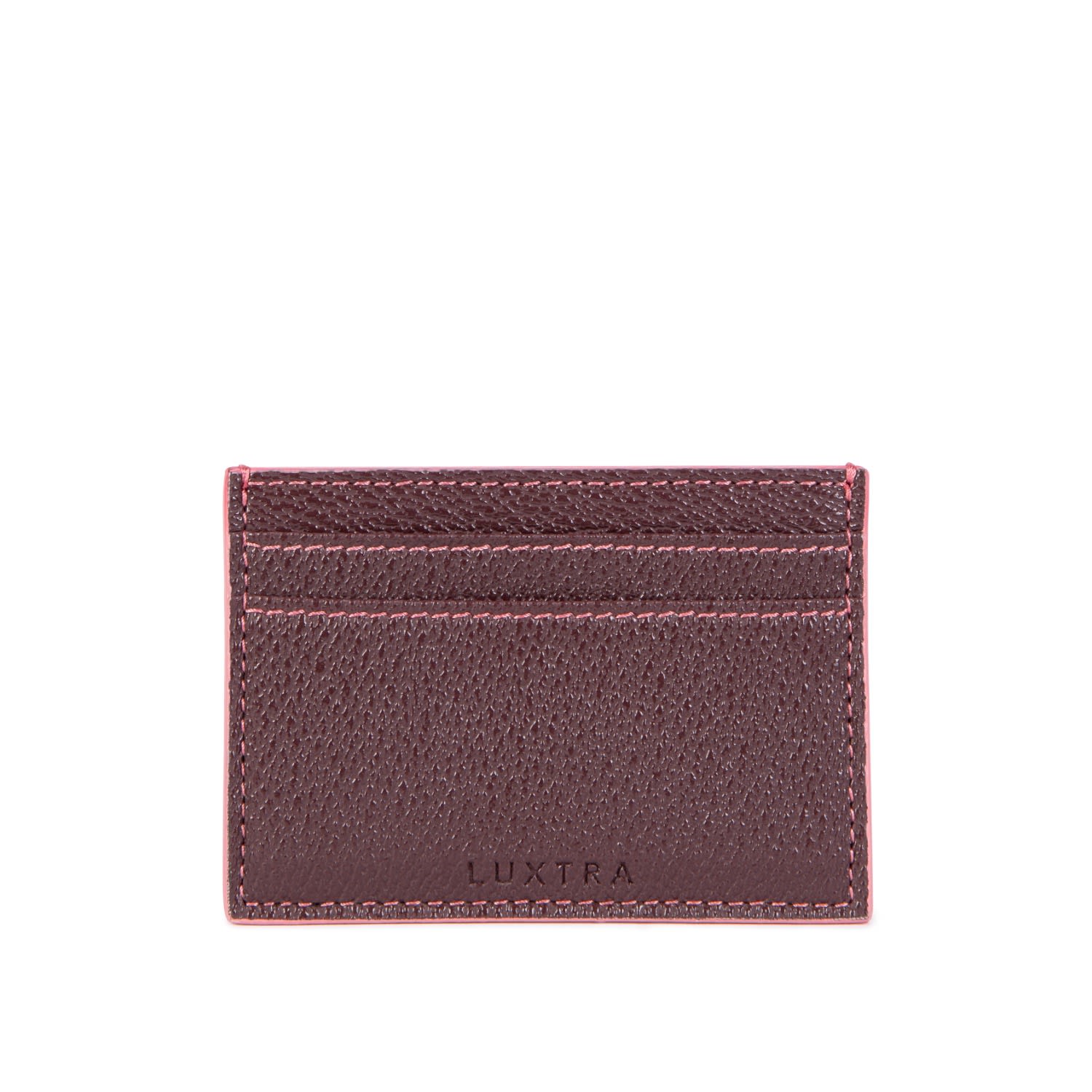 Women’s Rose Gold / Pink / Purple Burgundy Rose Cardholder / Appleskin Leather Betterleather Collective