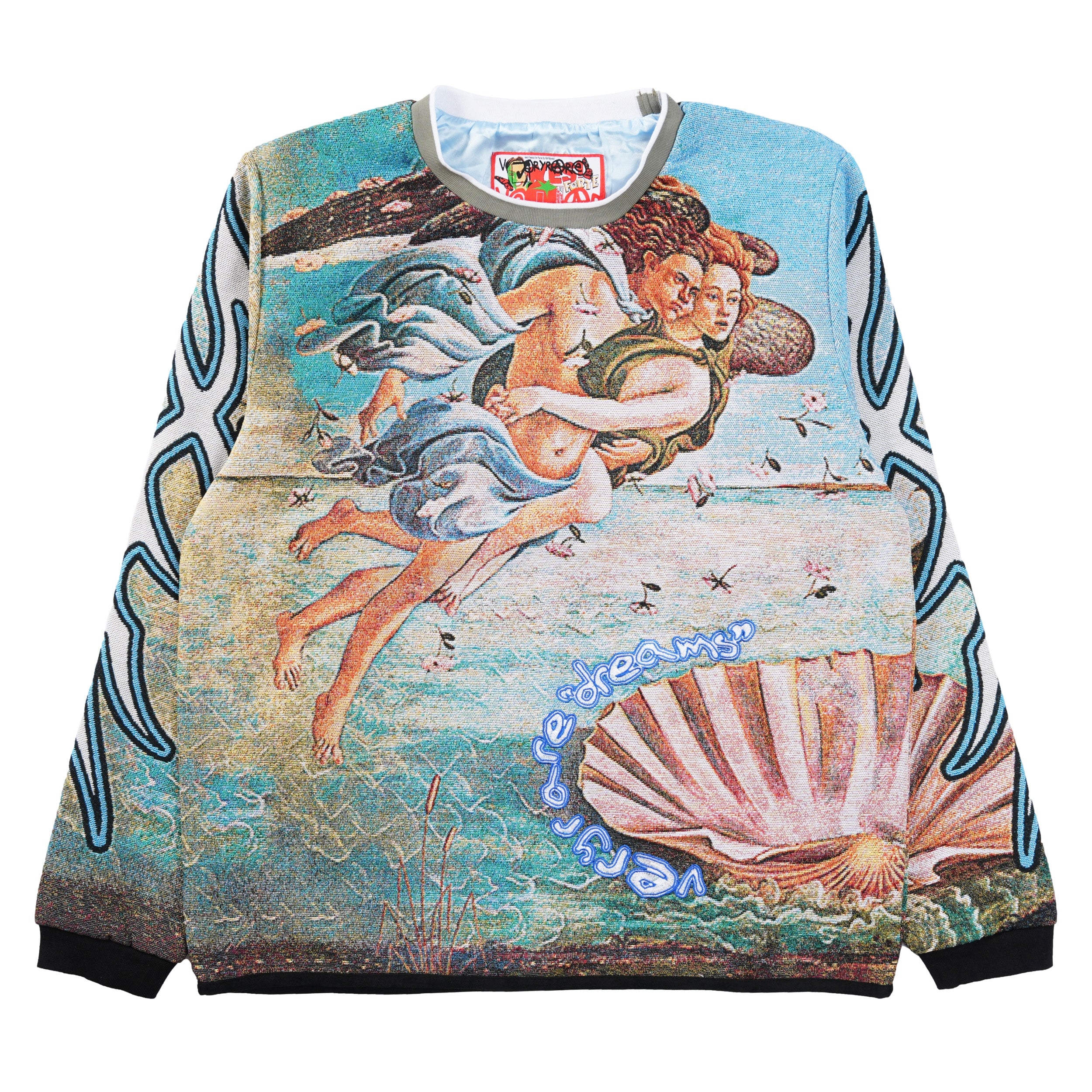 Veryrare Men's Green Birth Of Venus Botticelli In Blue