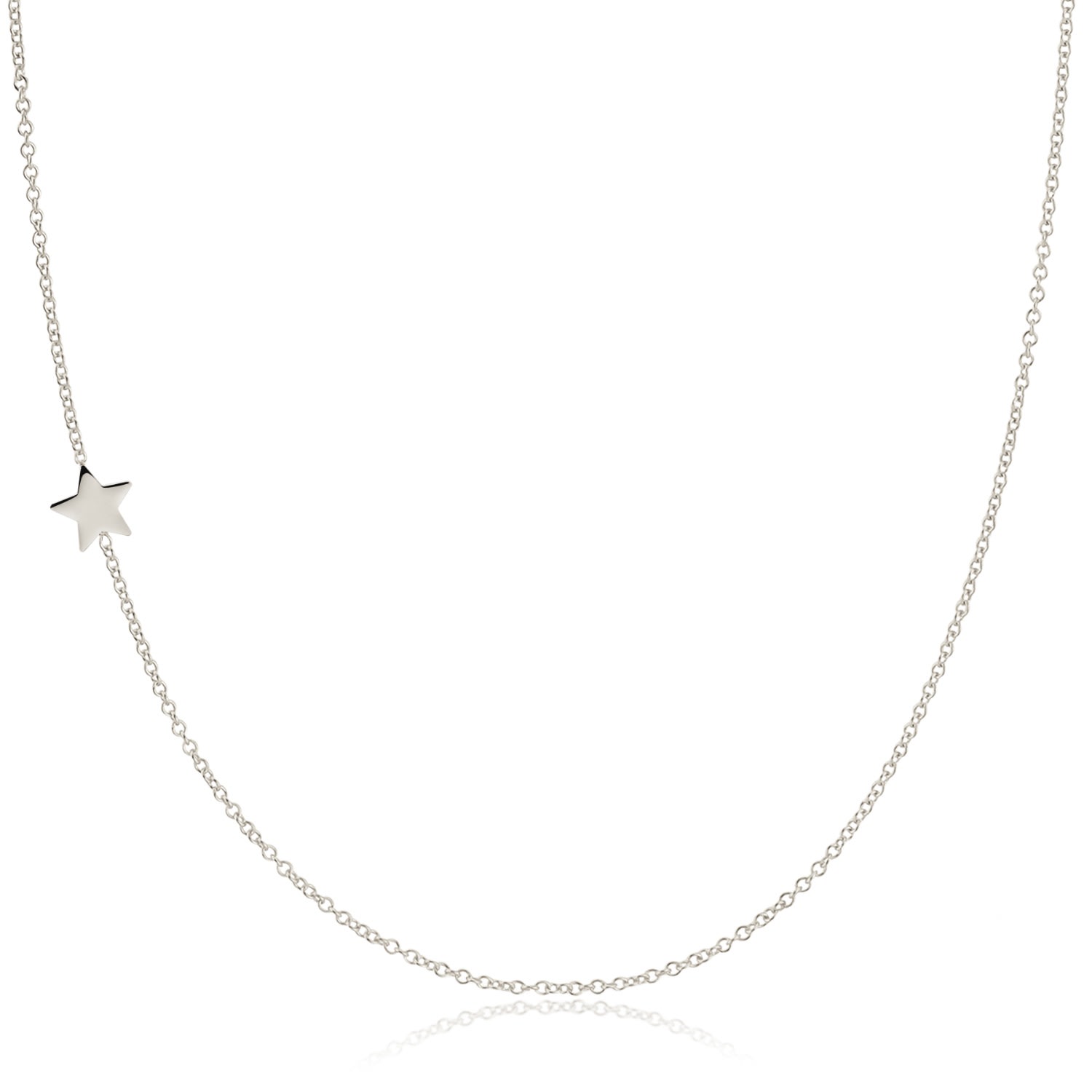 Maya Brenner Women's 14k Gold Asymmetrical Charm Necklace - White Gold - Star In Multi