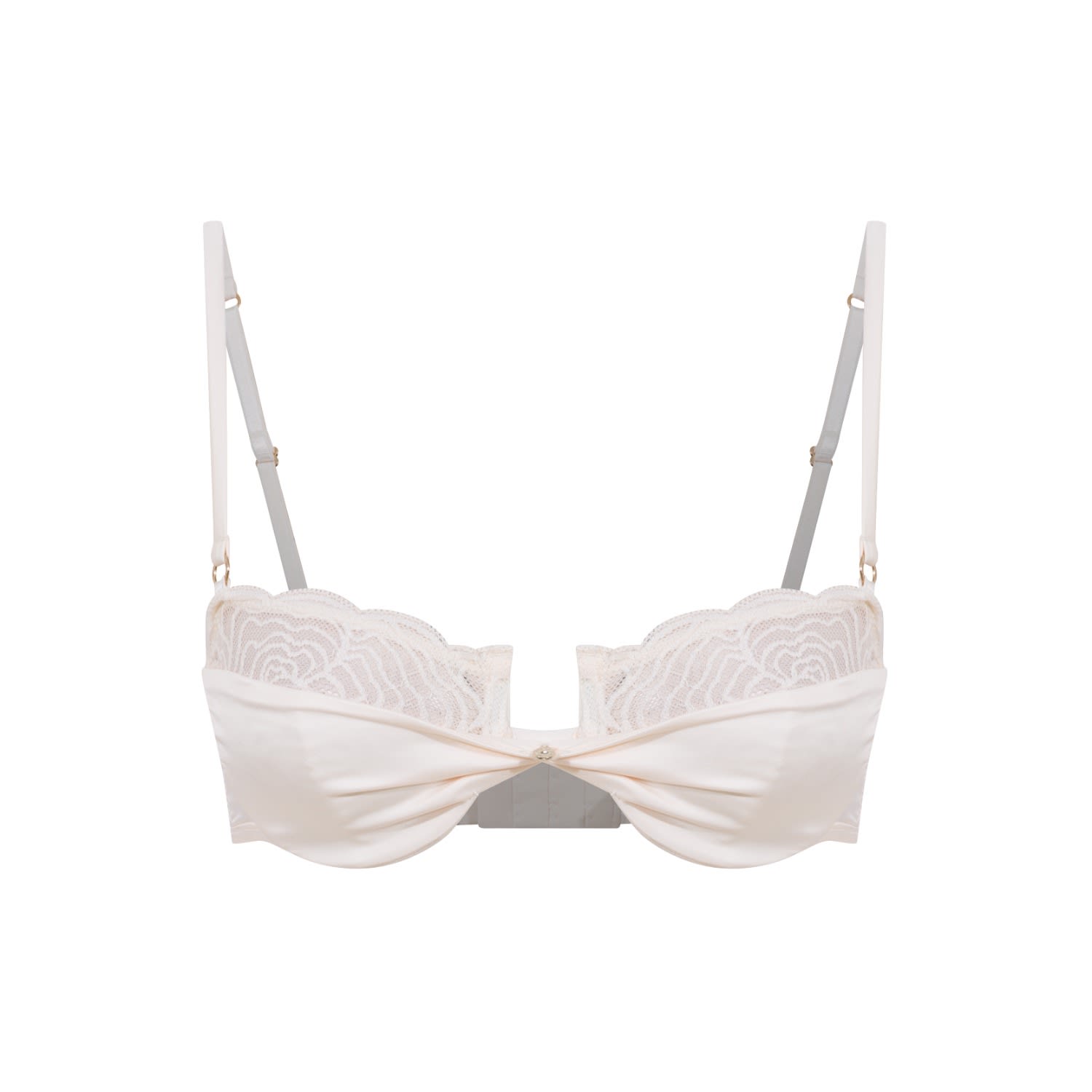 House Of Silk Women's White Monica Champagne Bra In Pink