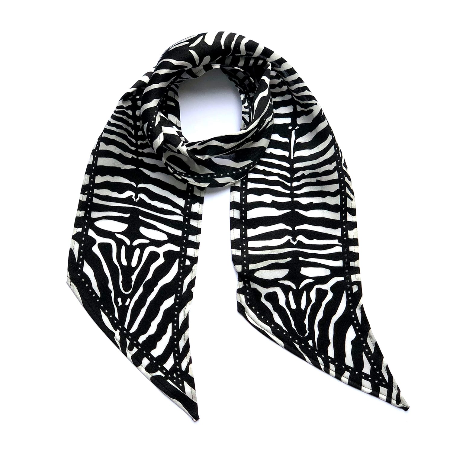 black silk neck scarf
