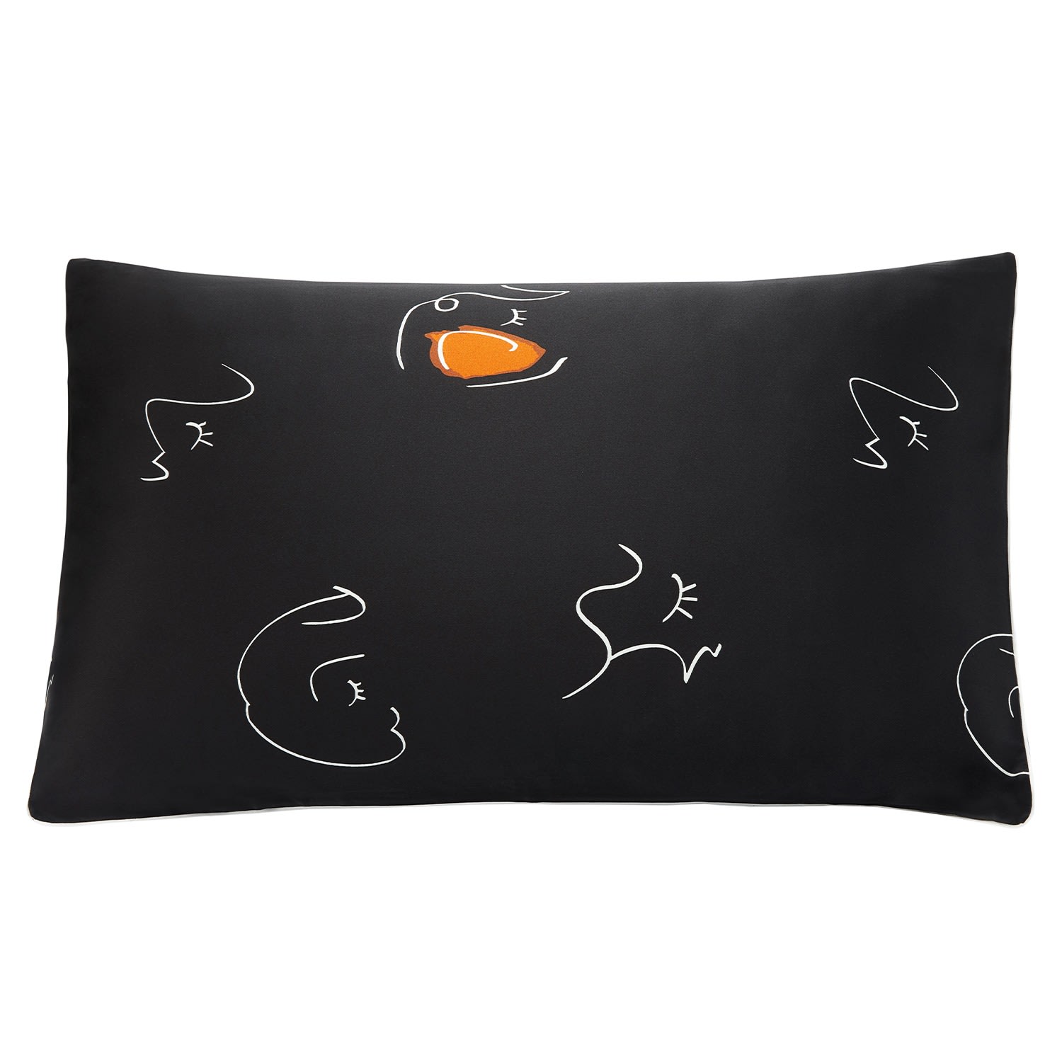 Not Just Pajama Women's The Dream Art Printed Silk Pillowcase - Black In Black
