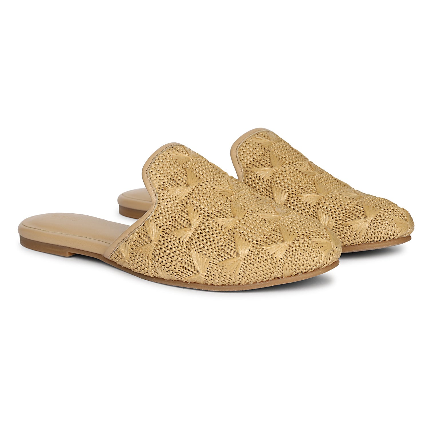 Jelavu Andrea Raffia Slip-on Mule In Brown